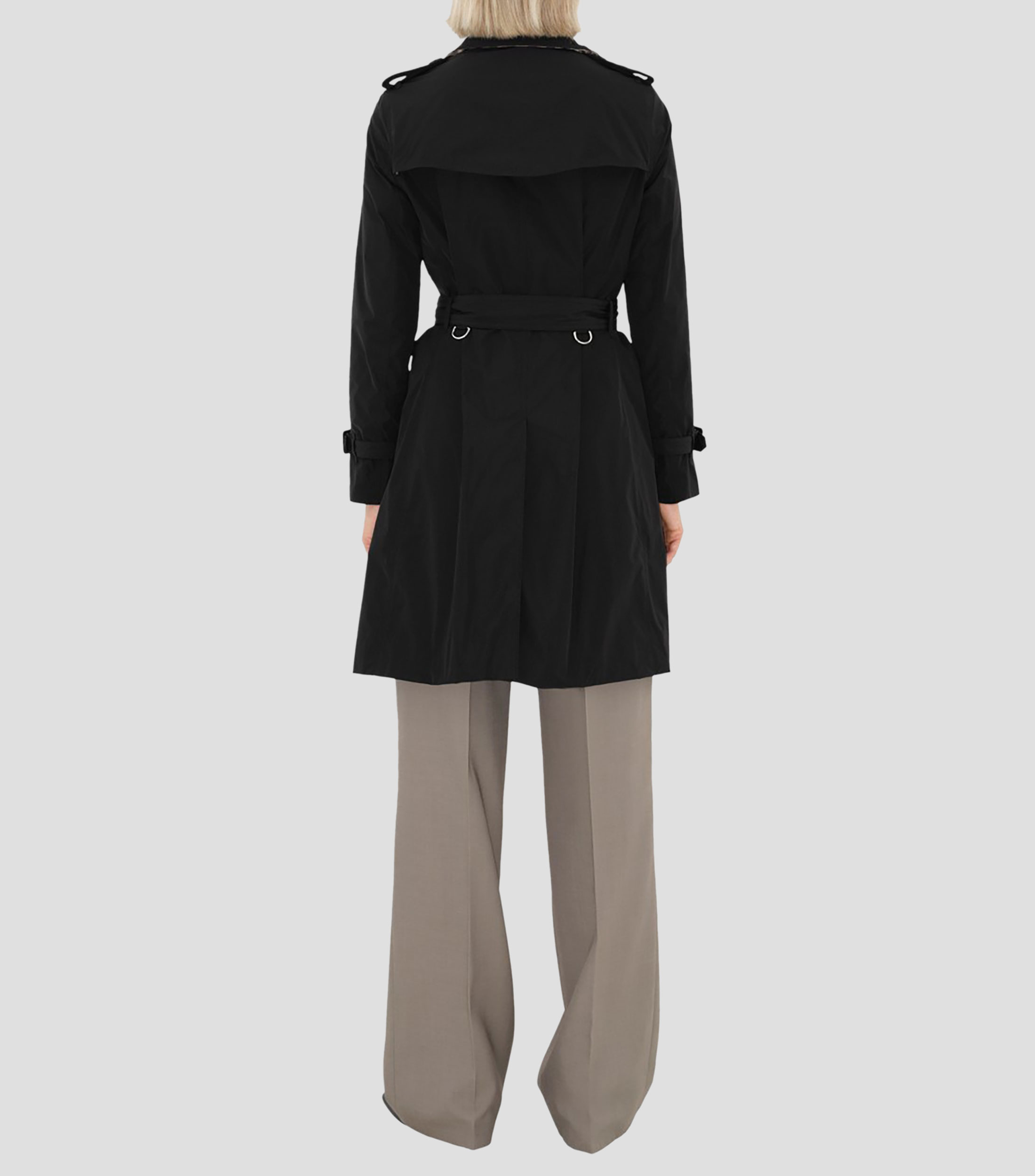 Gabardina midi con botones cruzados y lazo Kensington Mujer