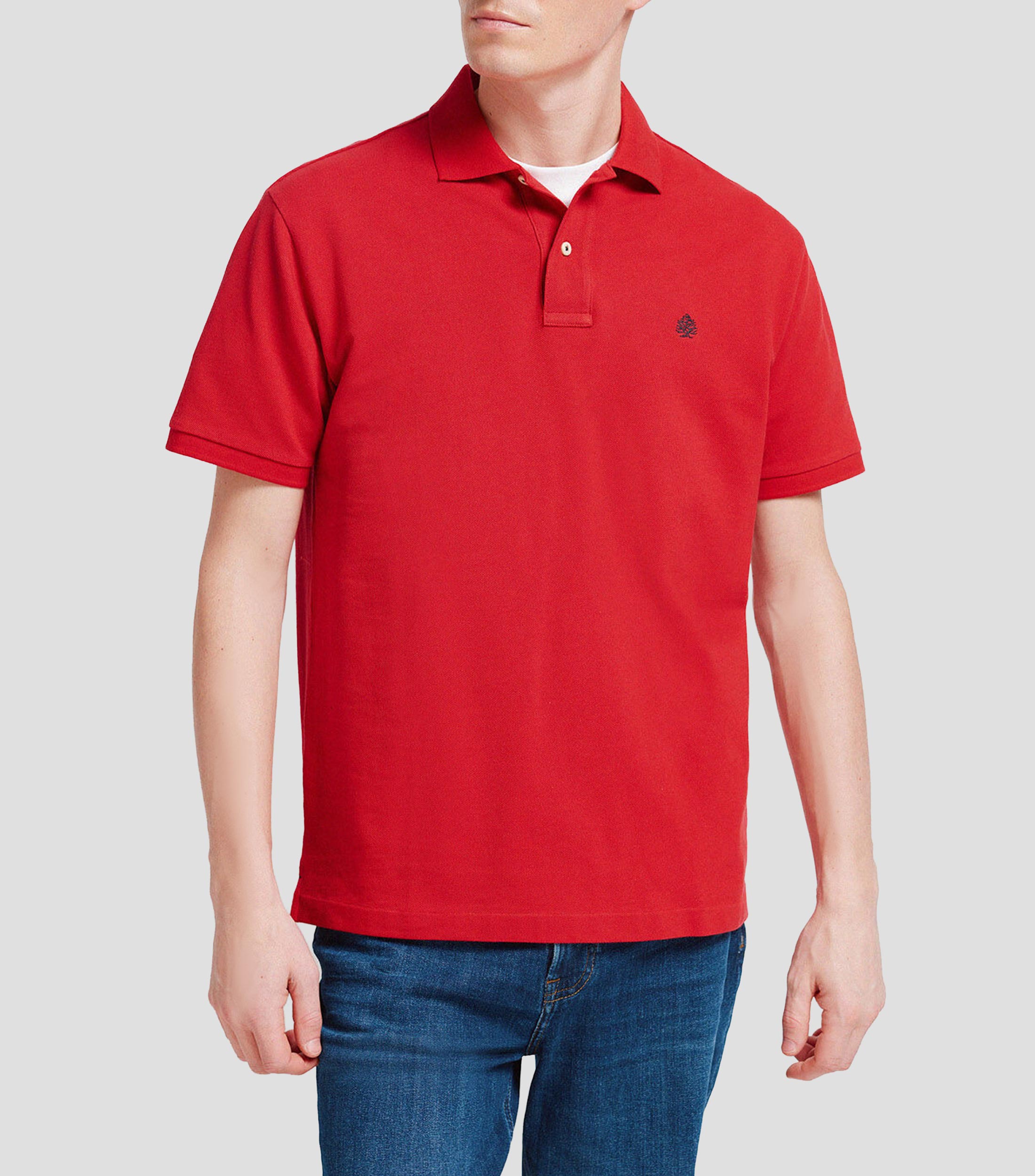 Playera tipo polo manga corta lisa Hombre