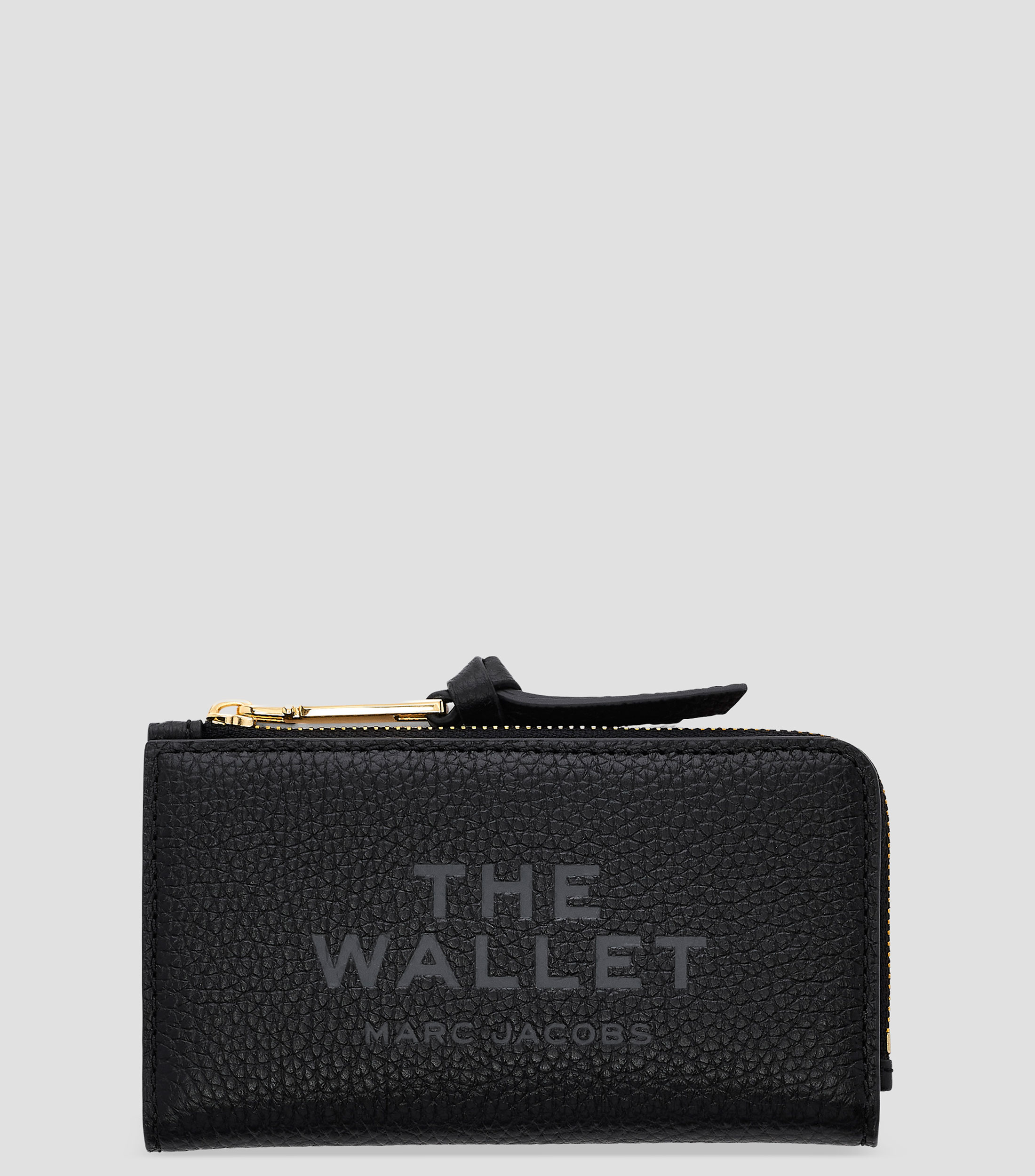 Cartera negra en piel Slim Wallet lisa Mujer