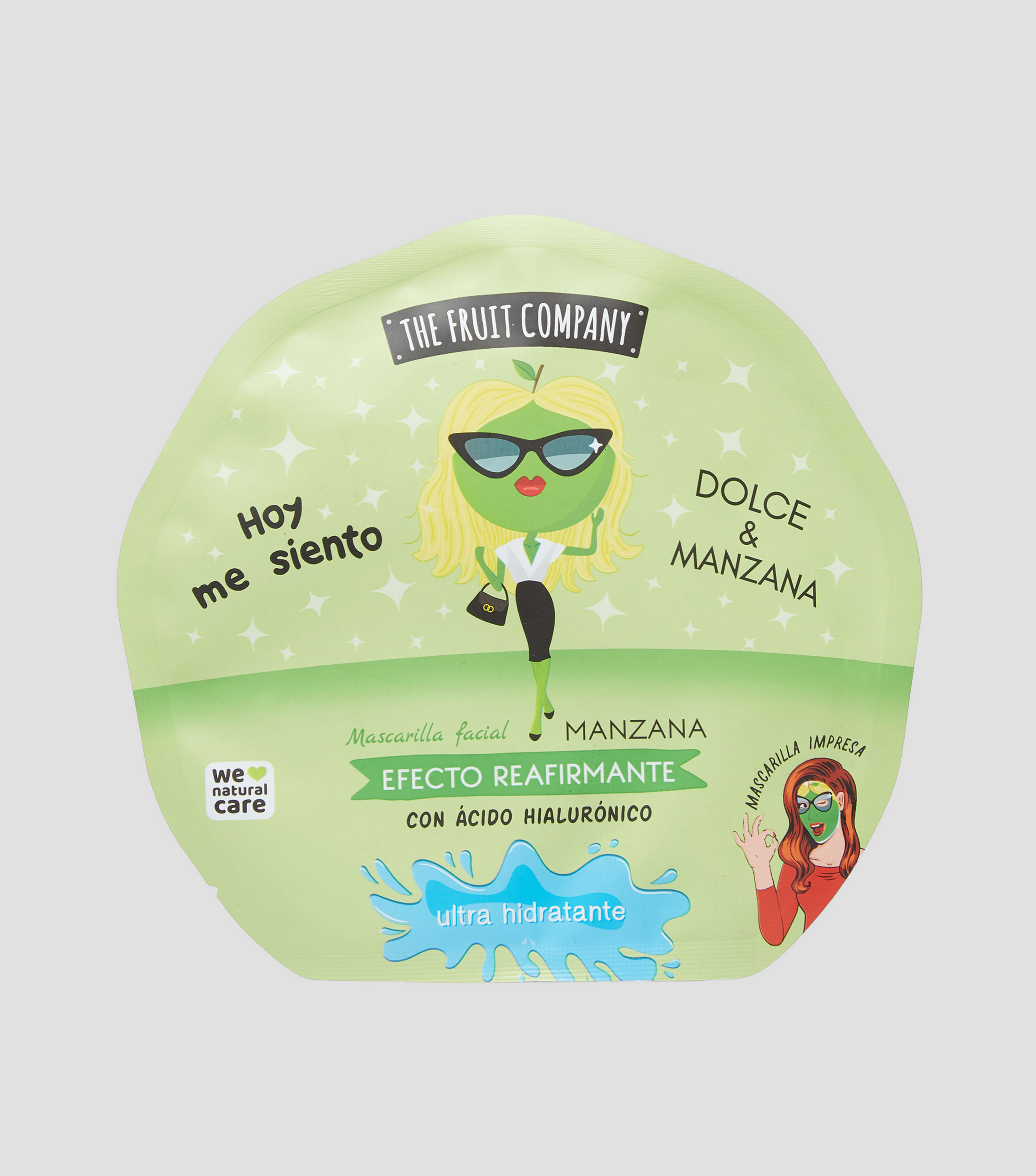 Mascarilla Facial Manzana Verde, Ultra Hidratante Niños
