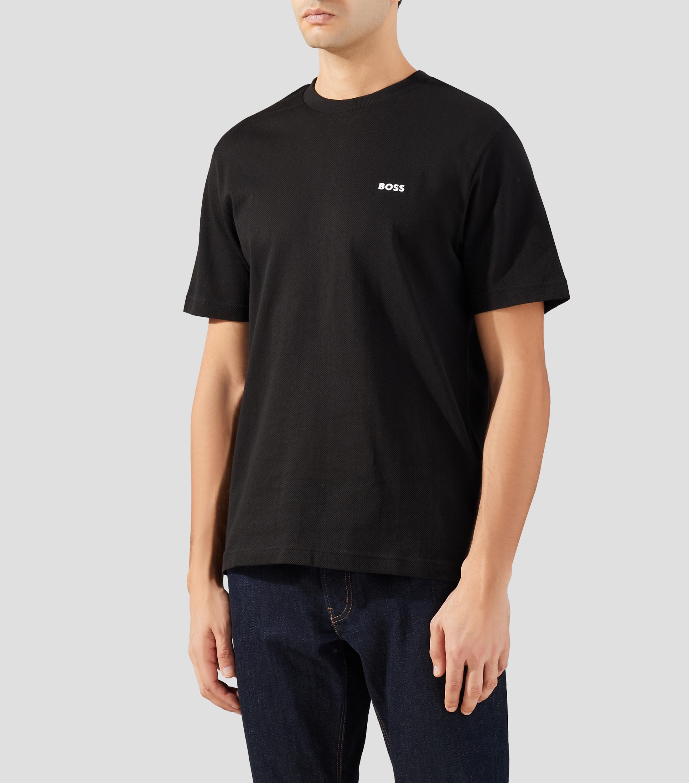 Playera cuello redondo manga corta microdiseño Hombre