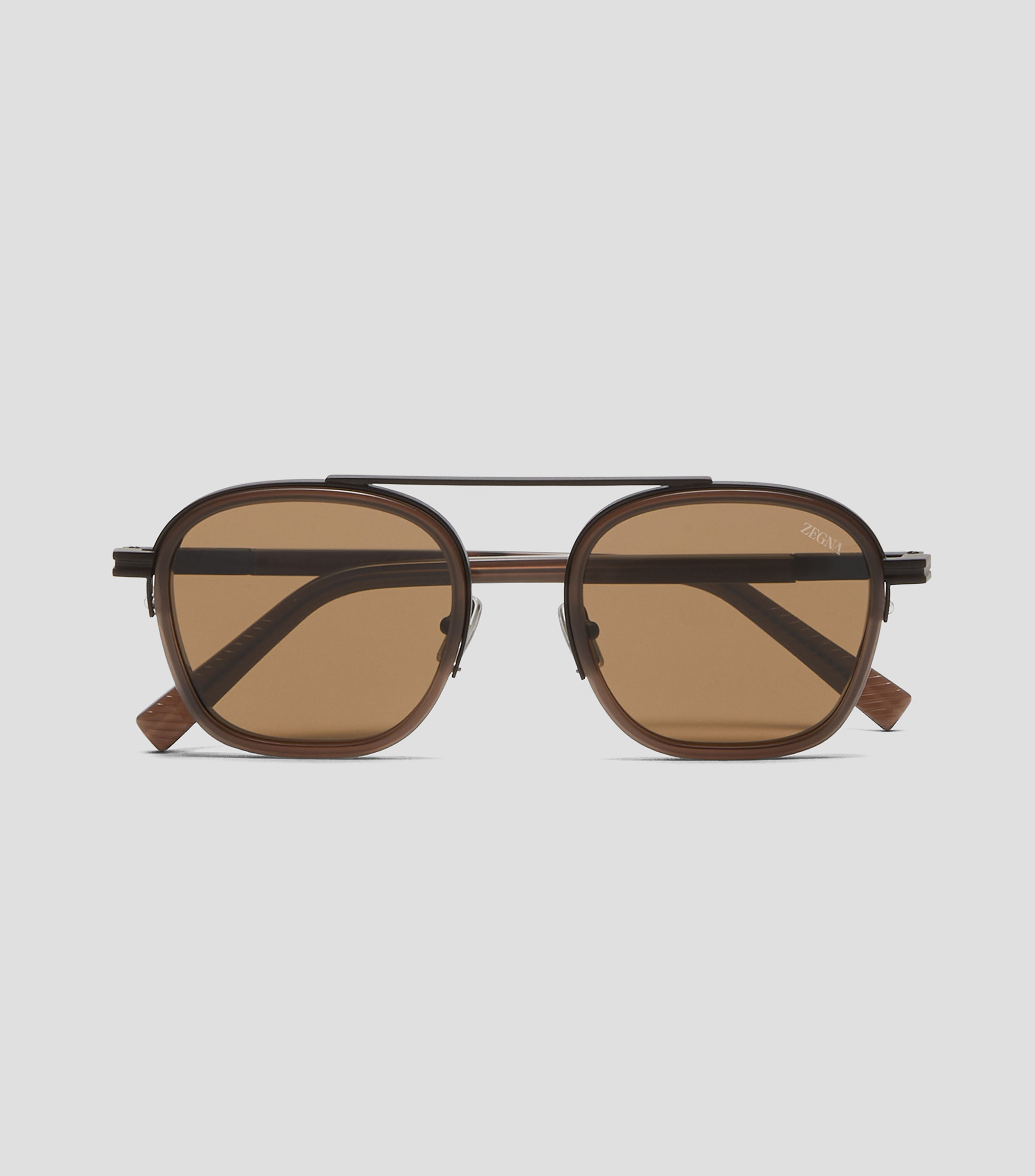 Lentes de sol ovalados Orizzonte I marrón oscuro Hombre