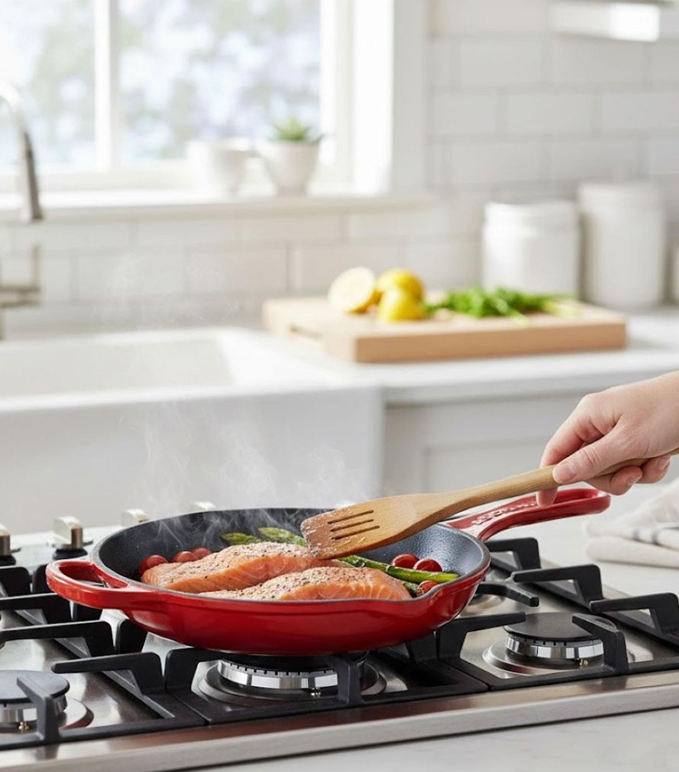 Skillet con Asa en Hierro Cerise de 20 cm Rojo Cherry