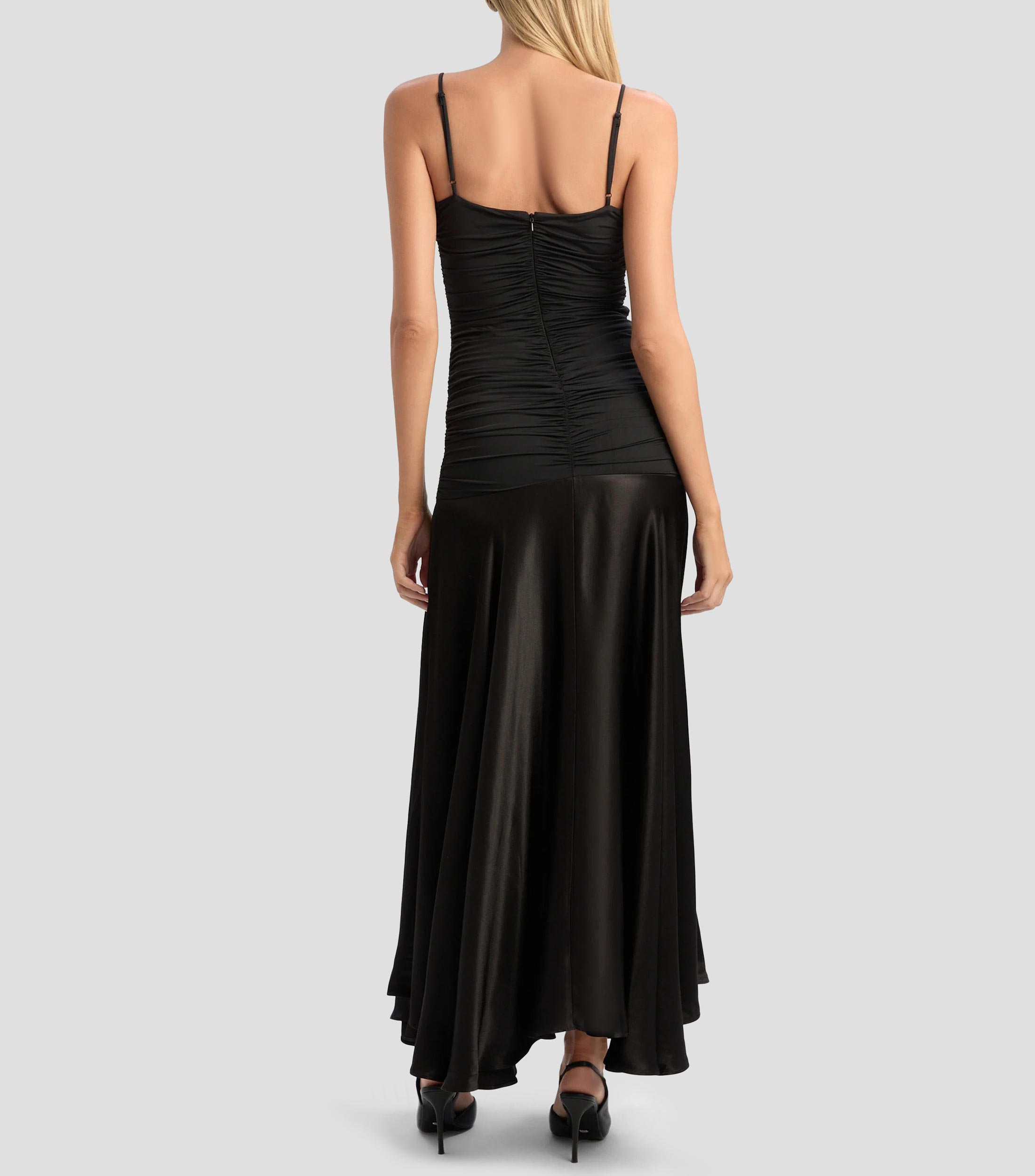 Vestido de fiesta largo liso Mujer
