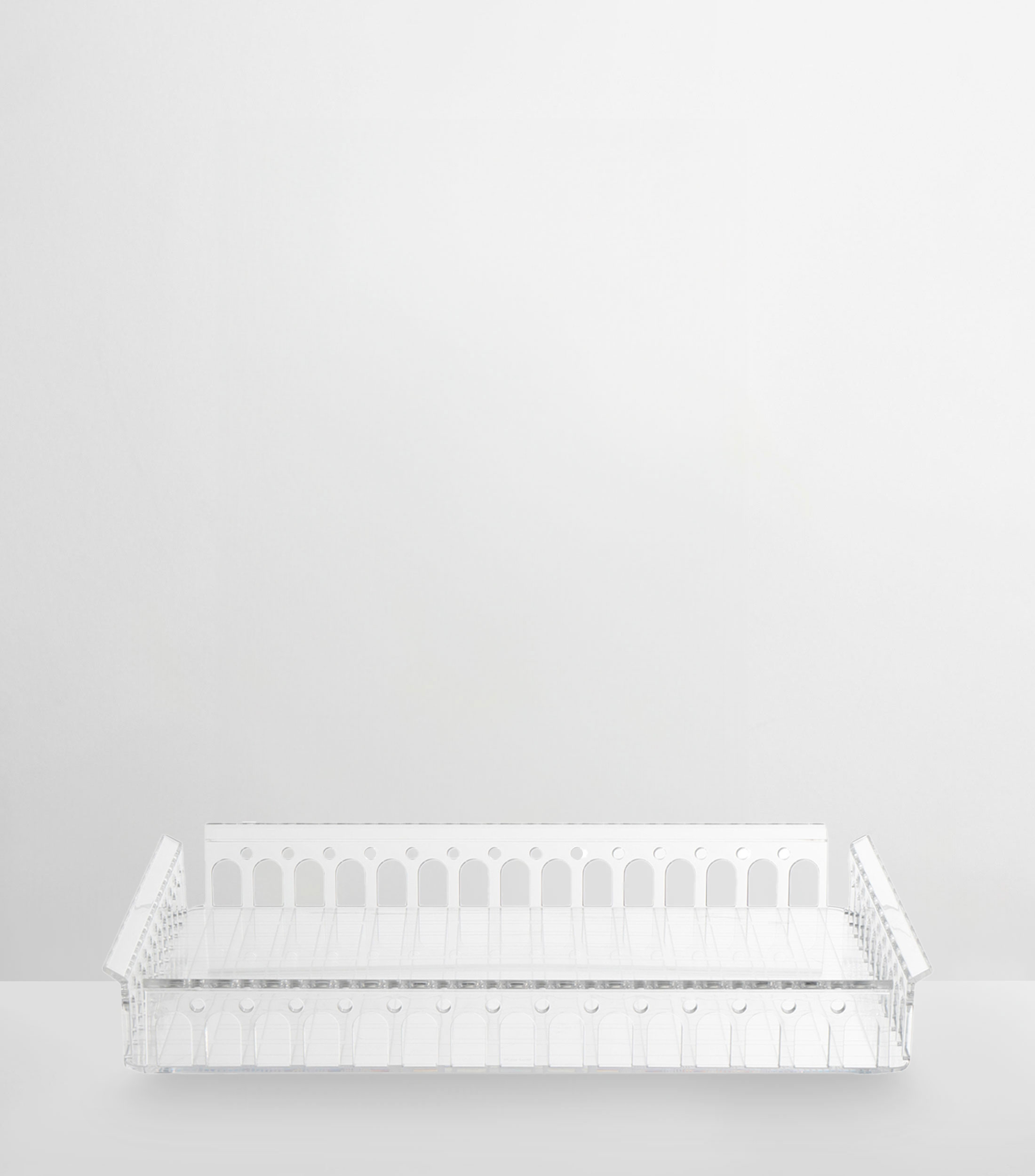 Charola decorativa Piazza en tecnopolímero termoplástico cristal