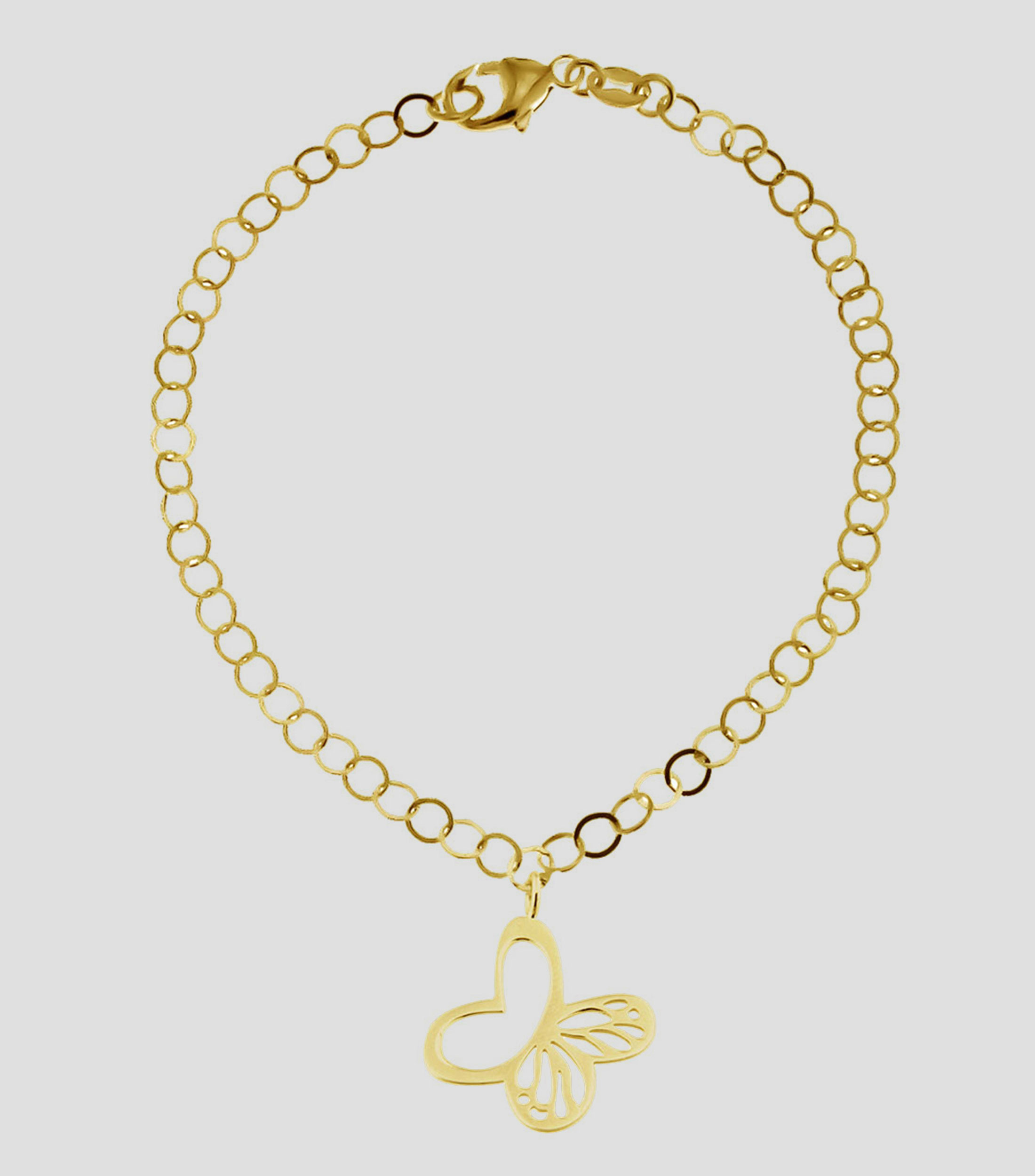 Pulsera Dije Mariposa Monarca Dorada Mujer
