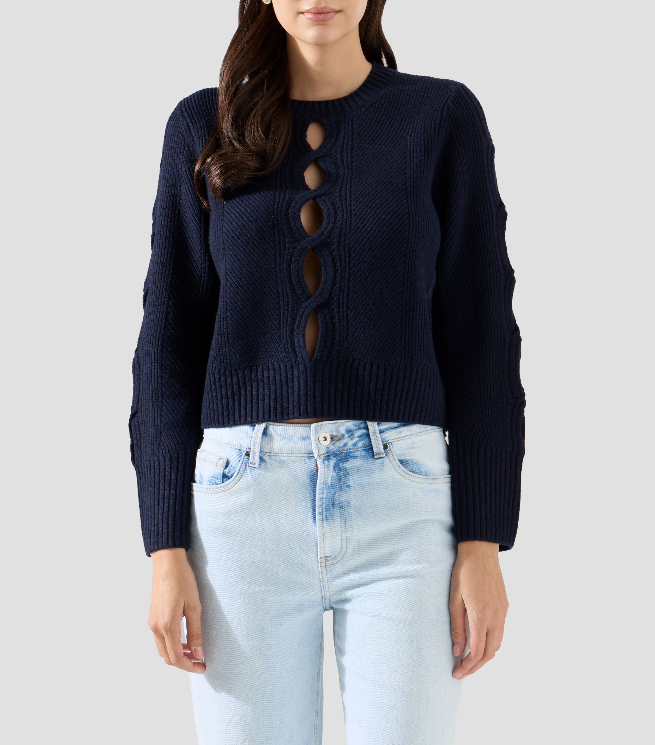 Suéter de cuello redondo Mujer