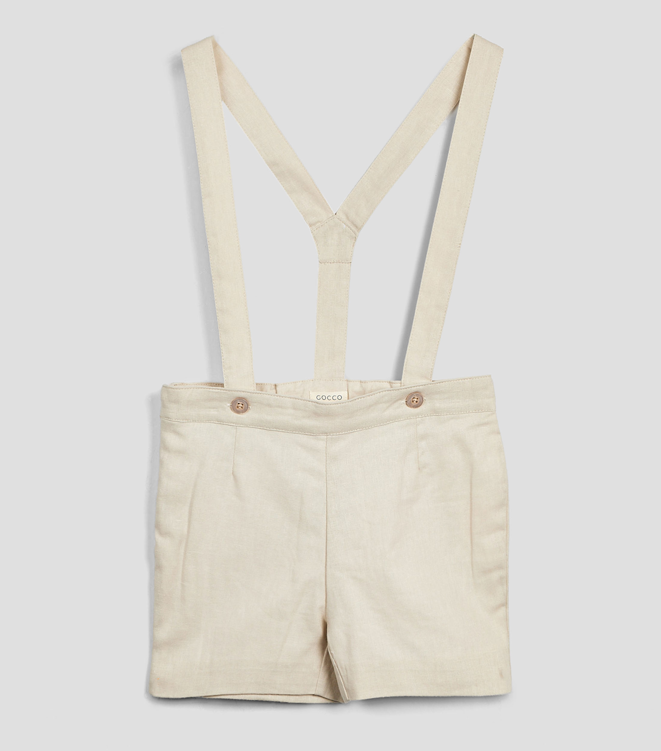 Short con tirantes liso Bebé