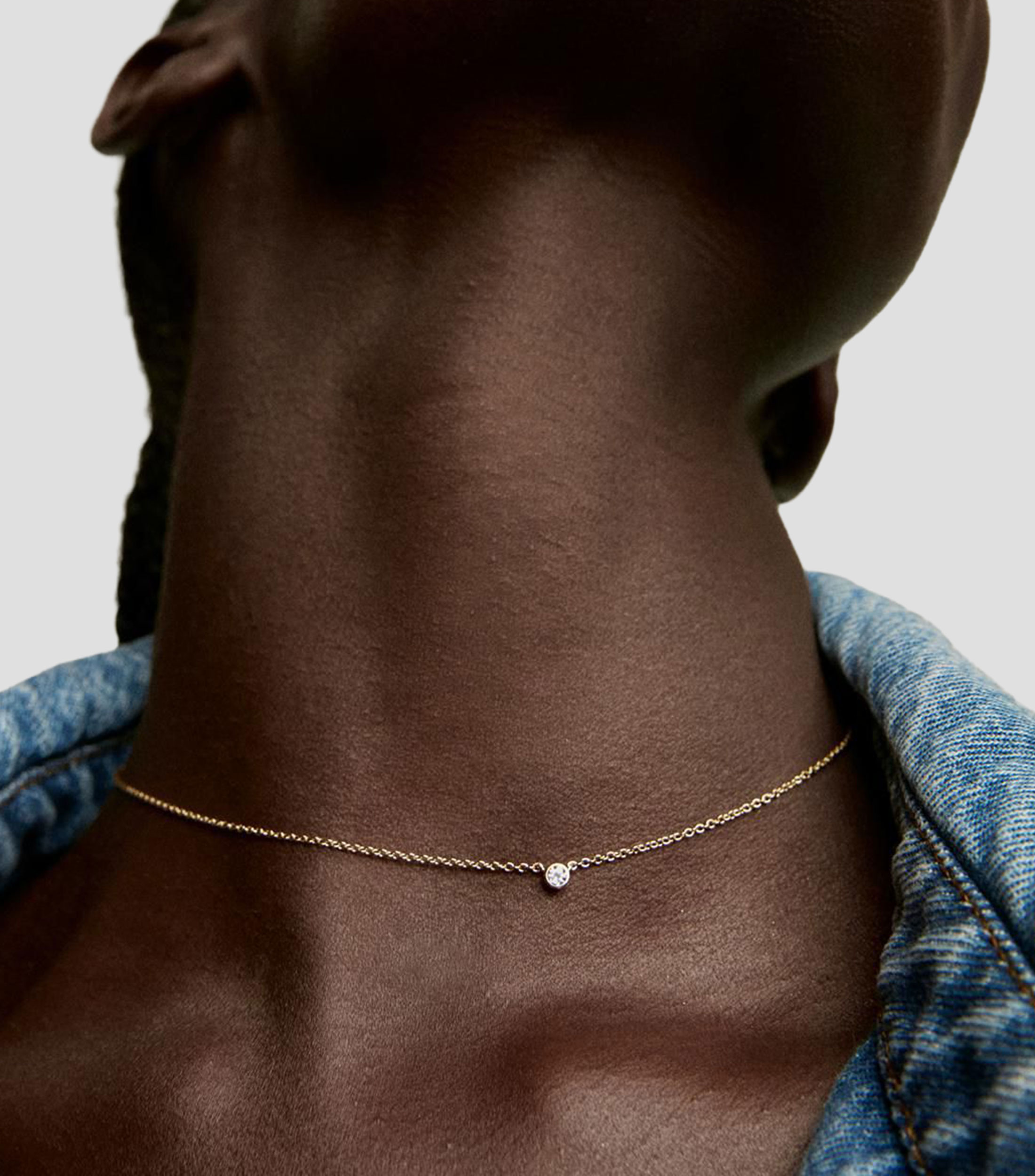 Collar solitario en plata .925 con topacio Mujer