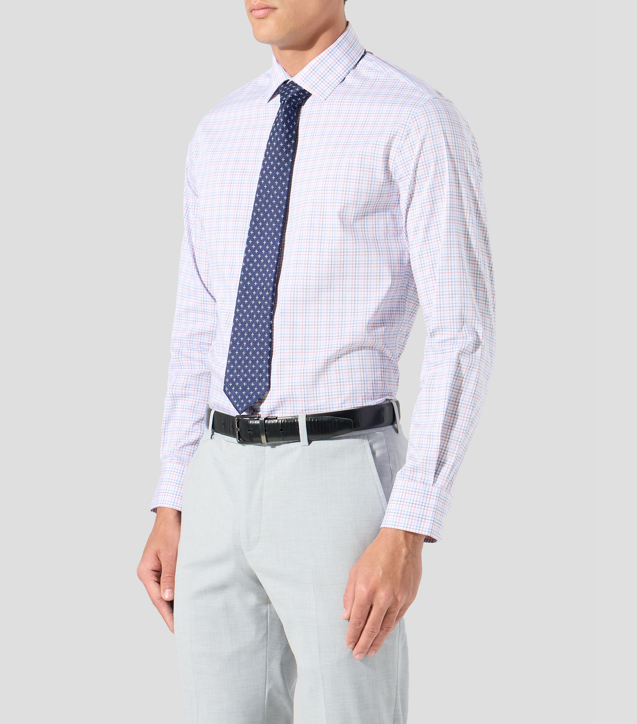 Camisa a cuadros manga larga Hombre