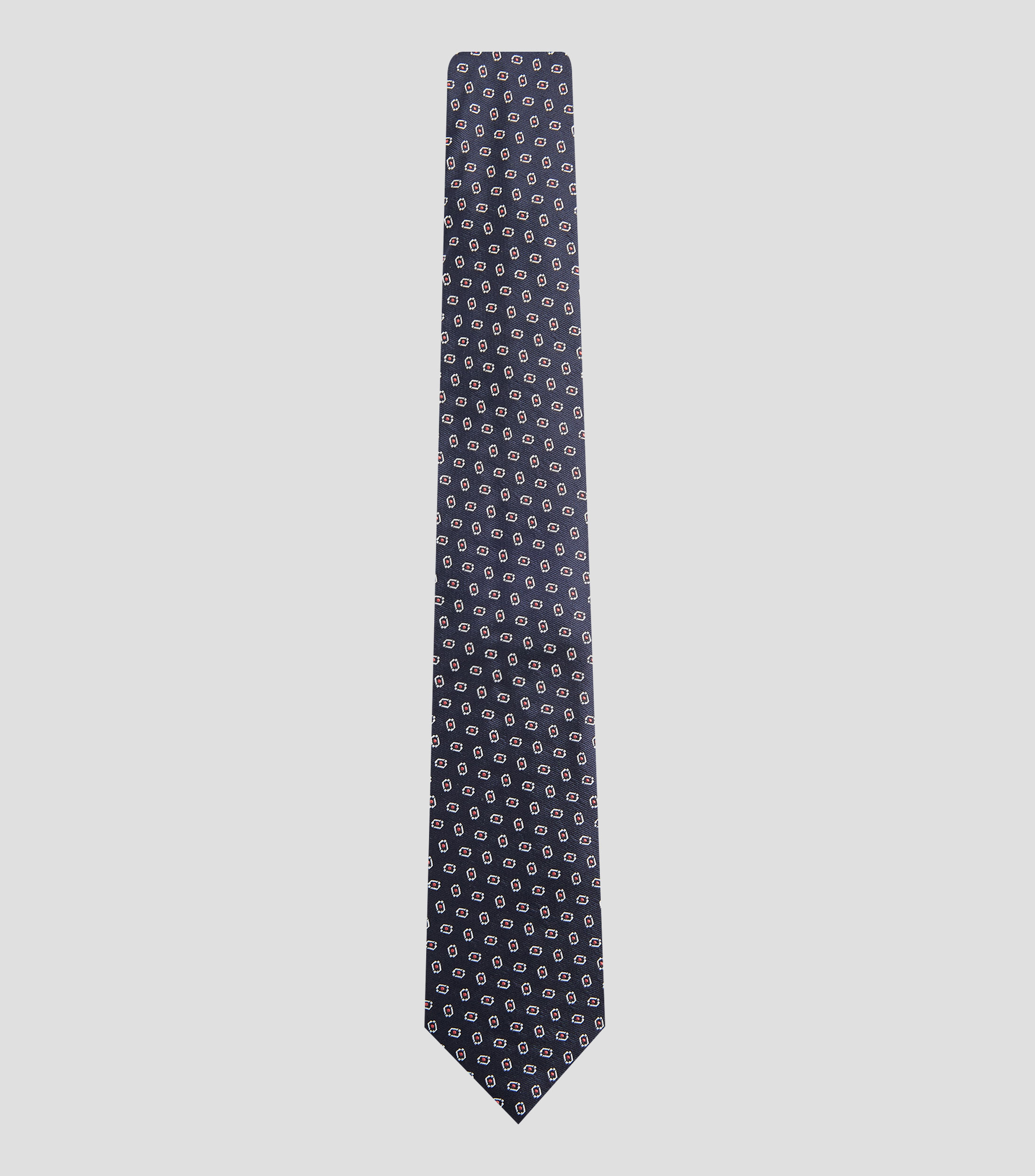Corbata ancha en seda con jacquard