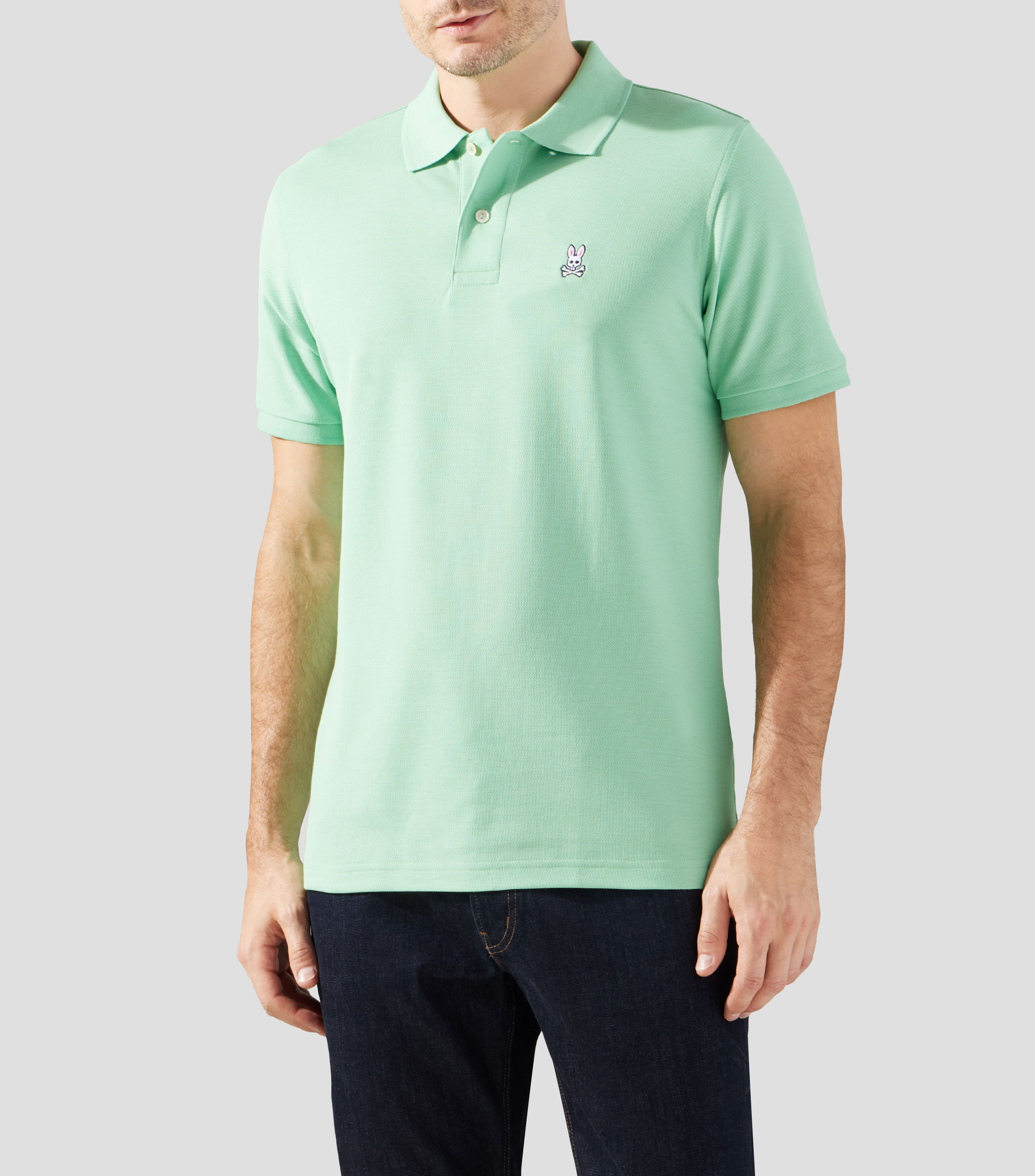 Playera polo manga corta lisa Hombre