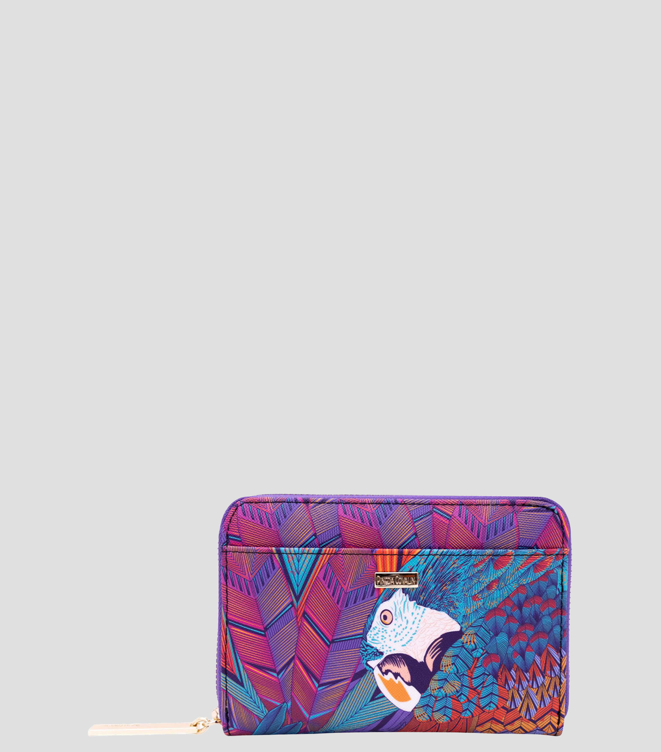 Cartera morada con Guacamaya Mujer