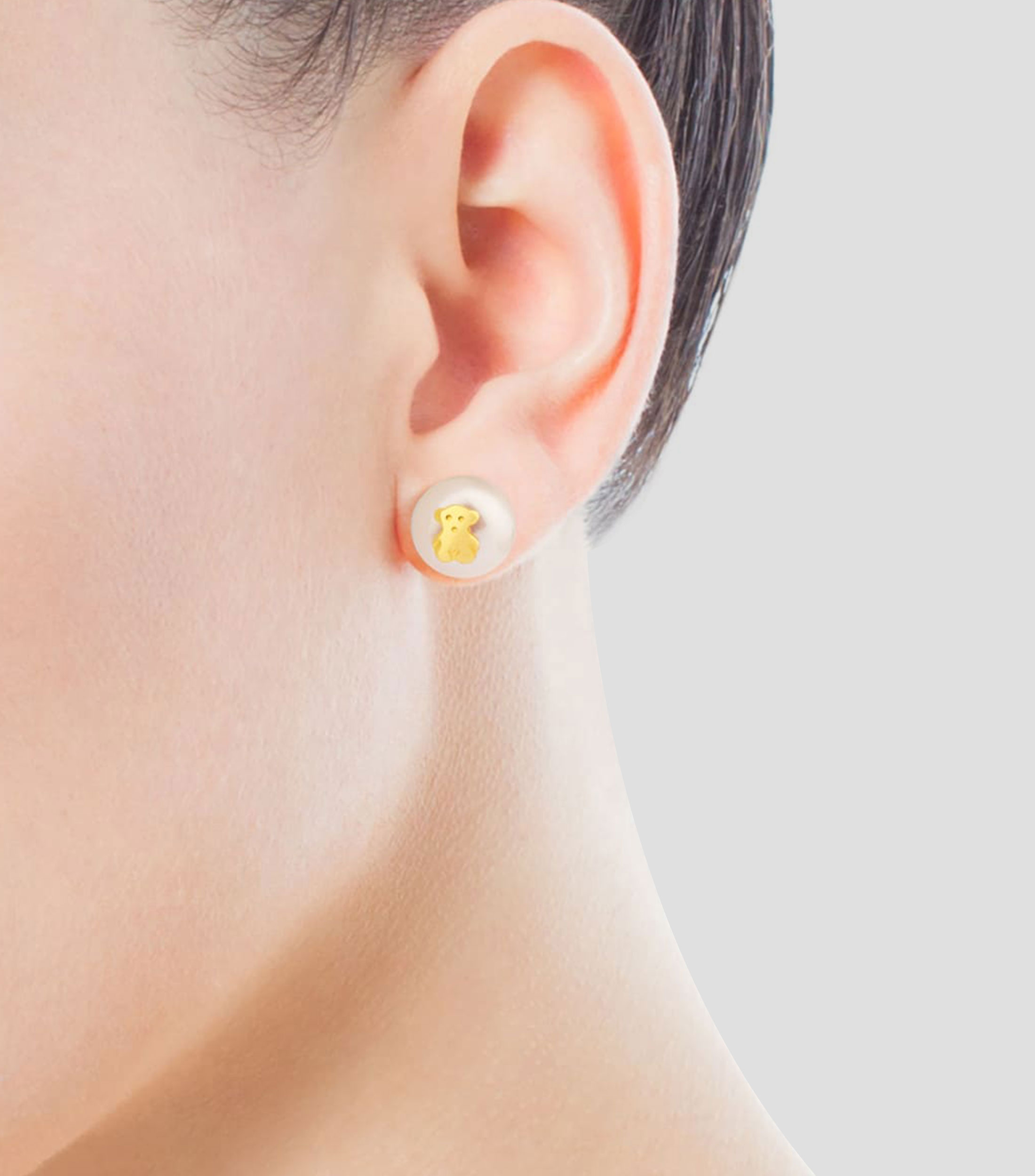 Aretes en oro amarillo 18 Kts Mujer