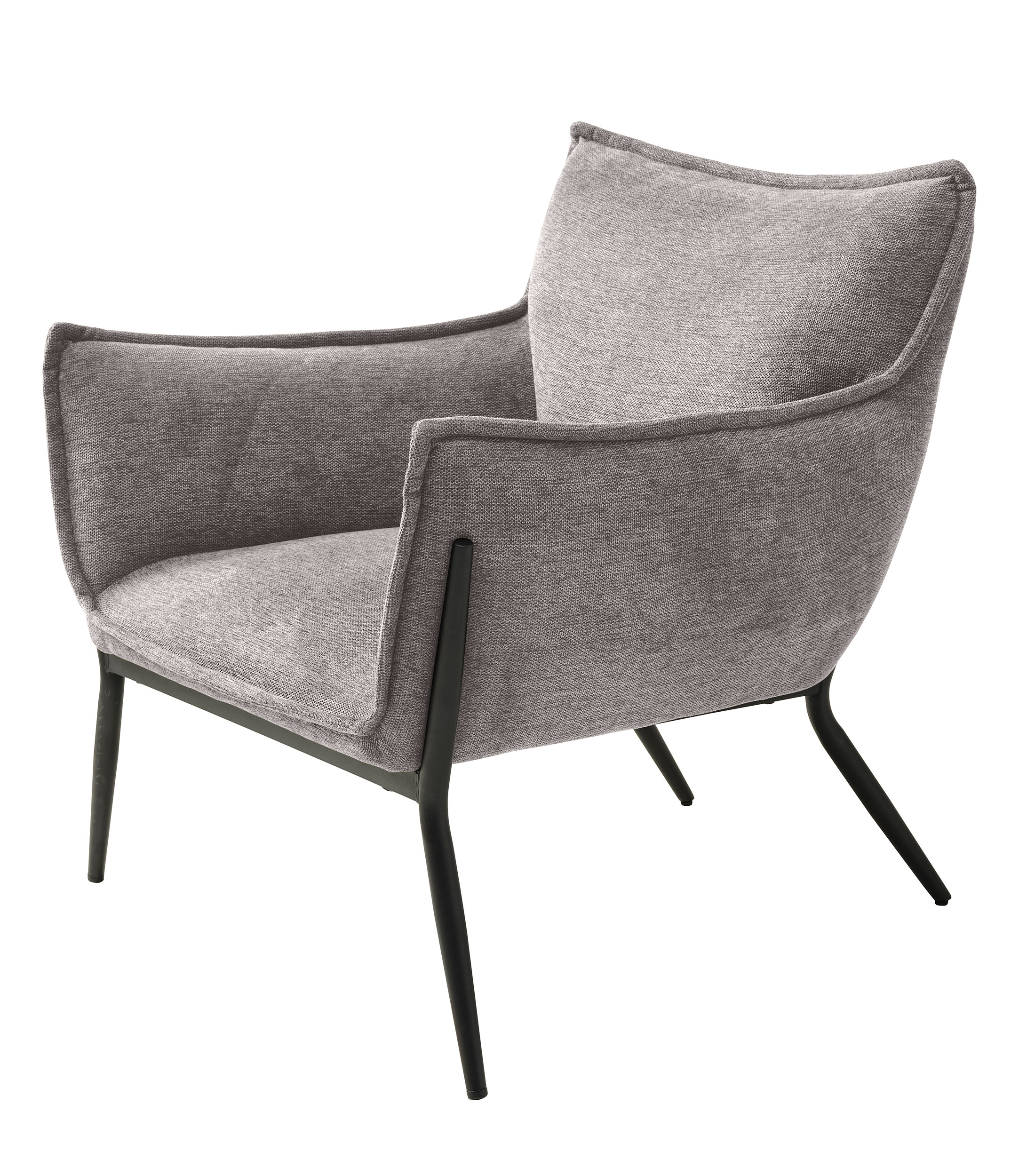 Sillón Calgary en tela spuma metal Gris
