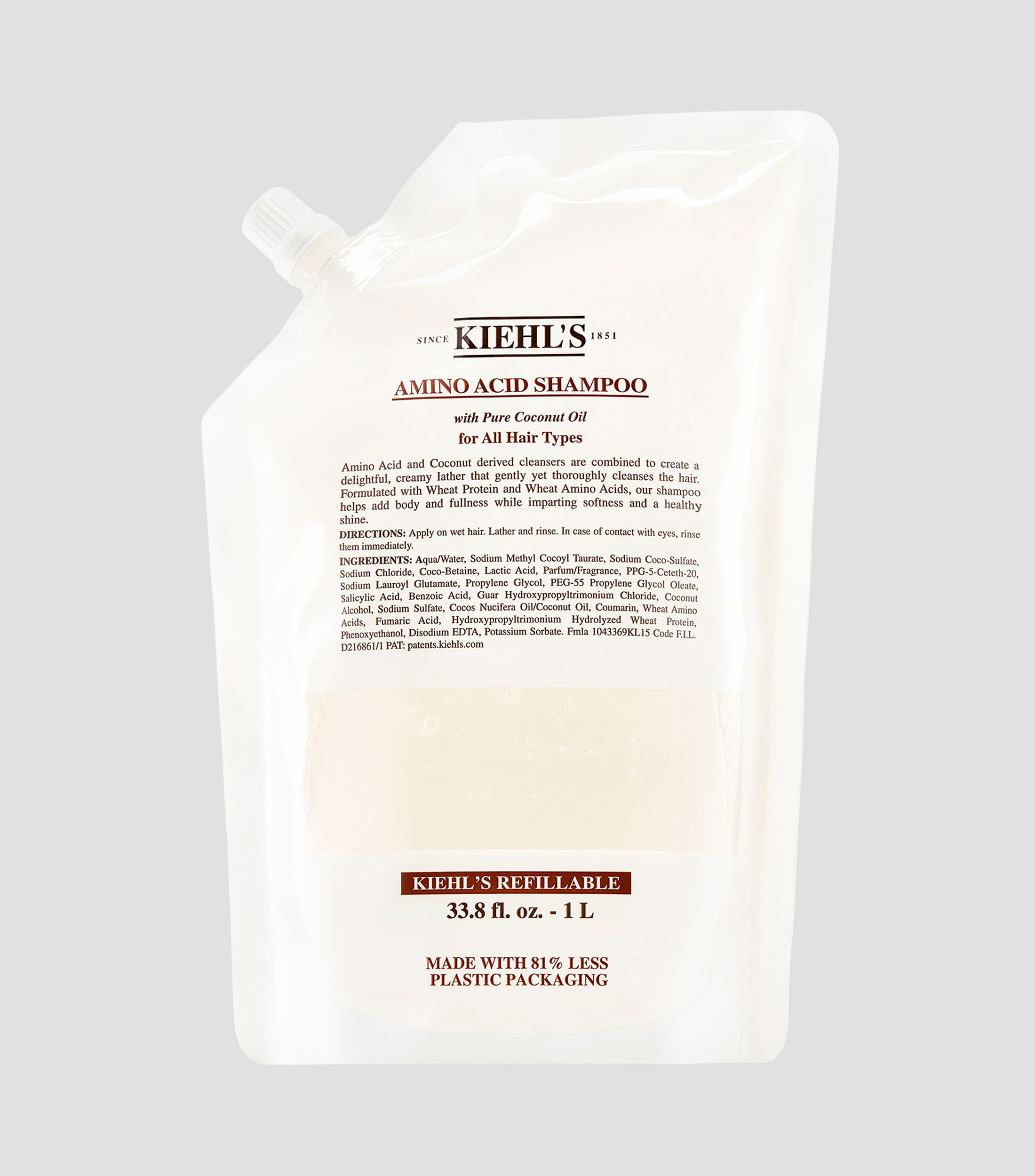 Shampoo Refill con Aminoácidos, 1 L