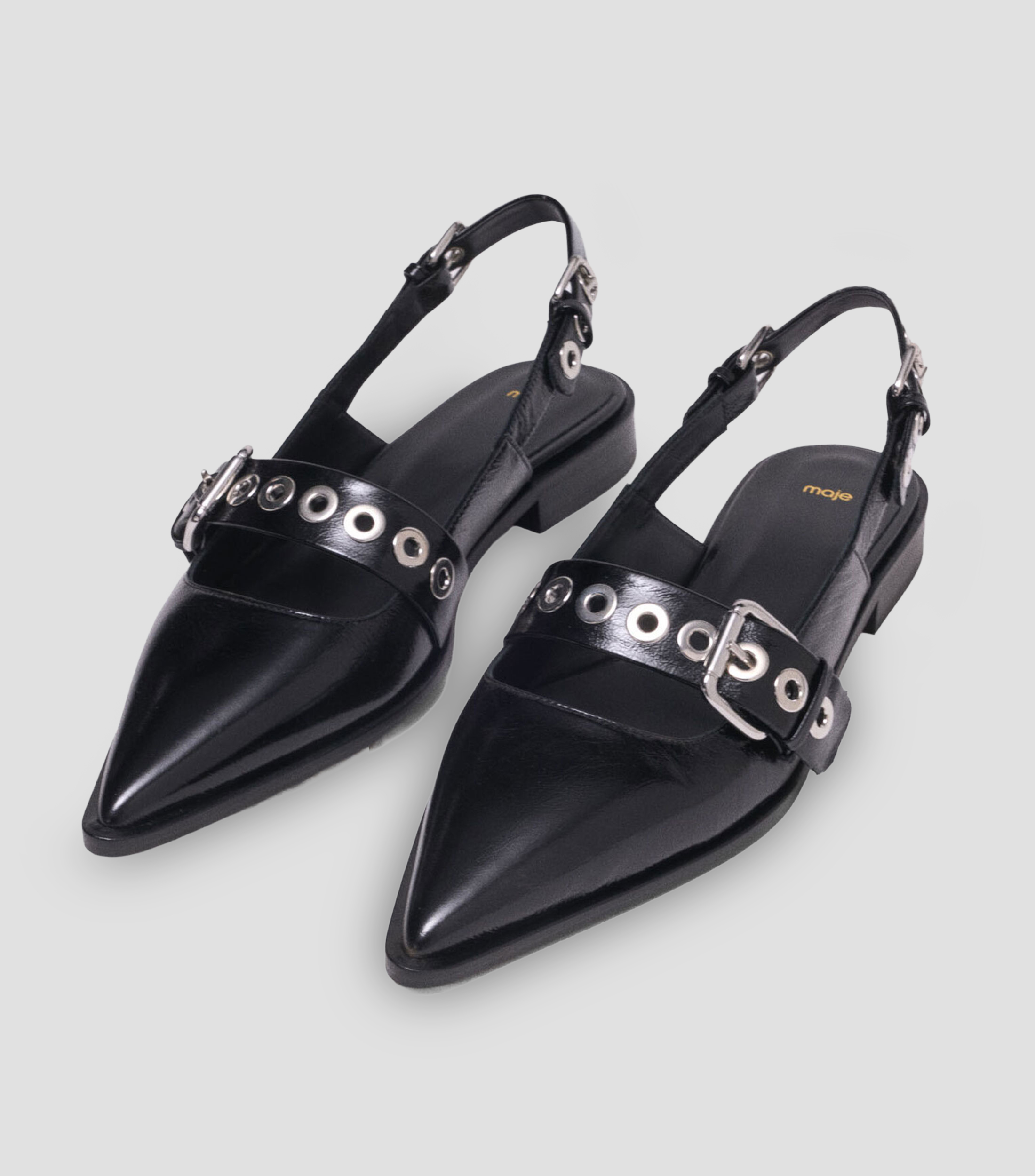 Zapatillas slingback Flavienne con tacón bajo cuadrado Mujer