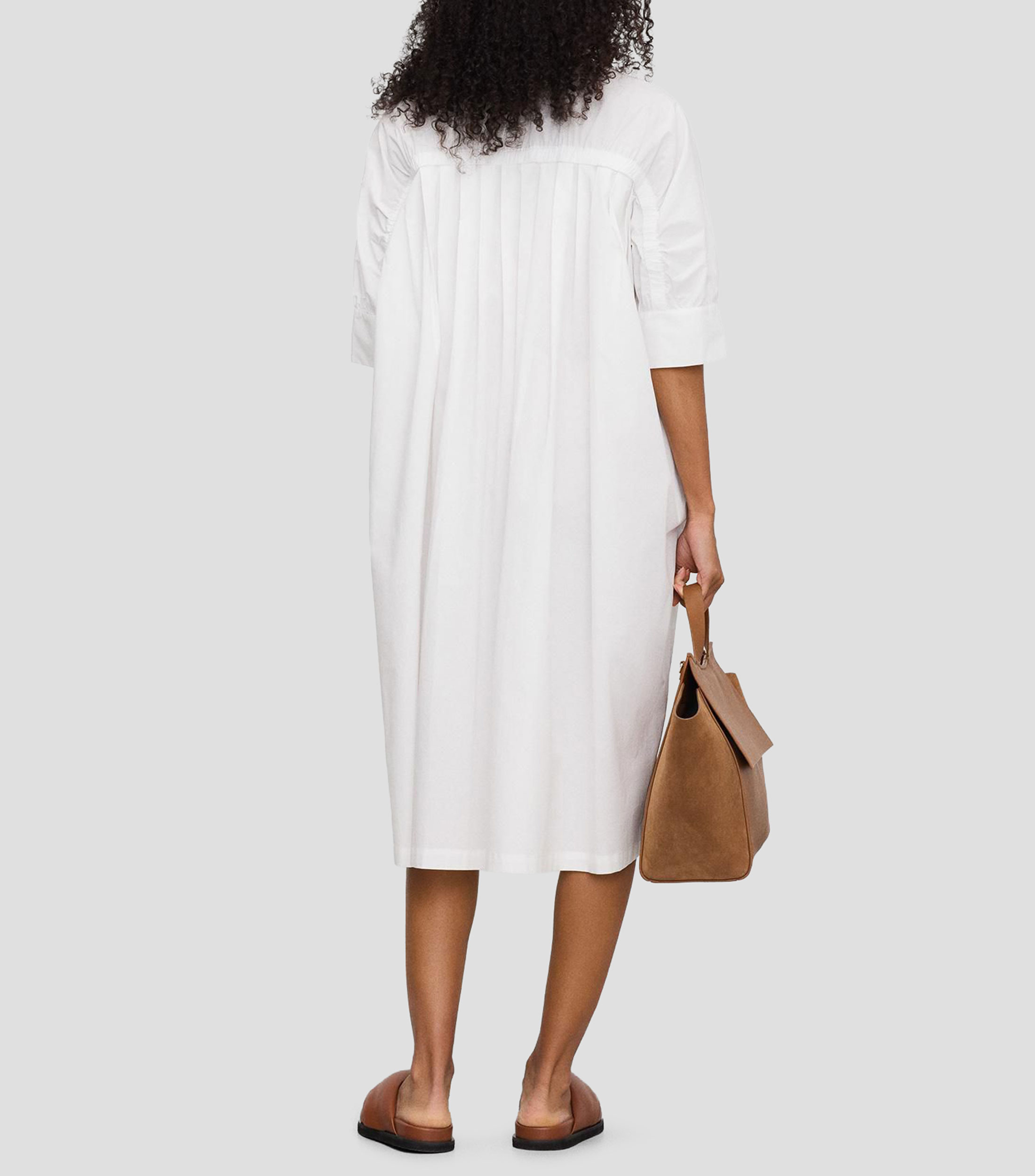 Vestido midi liso Mujer