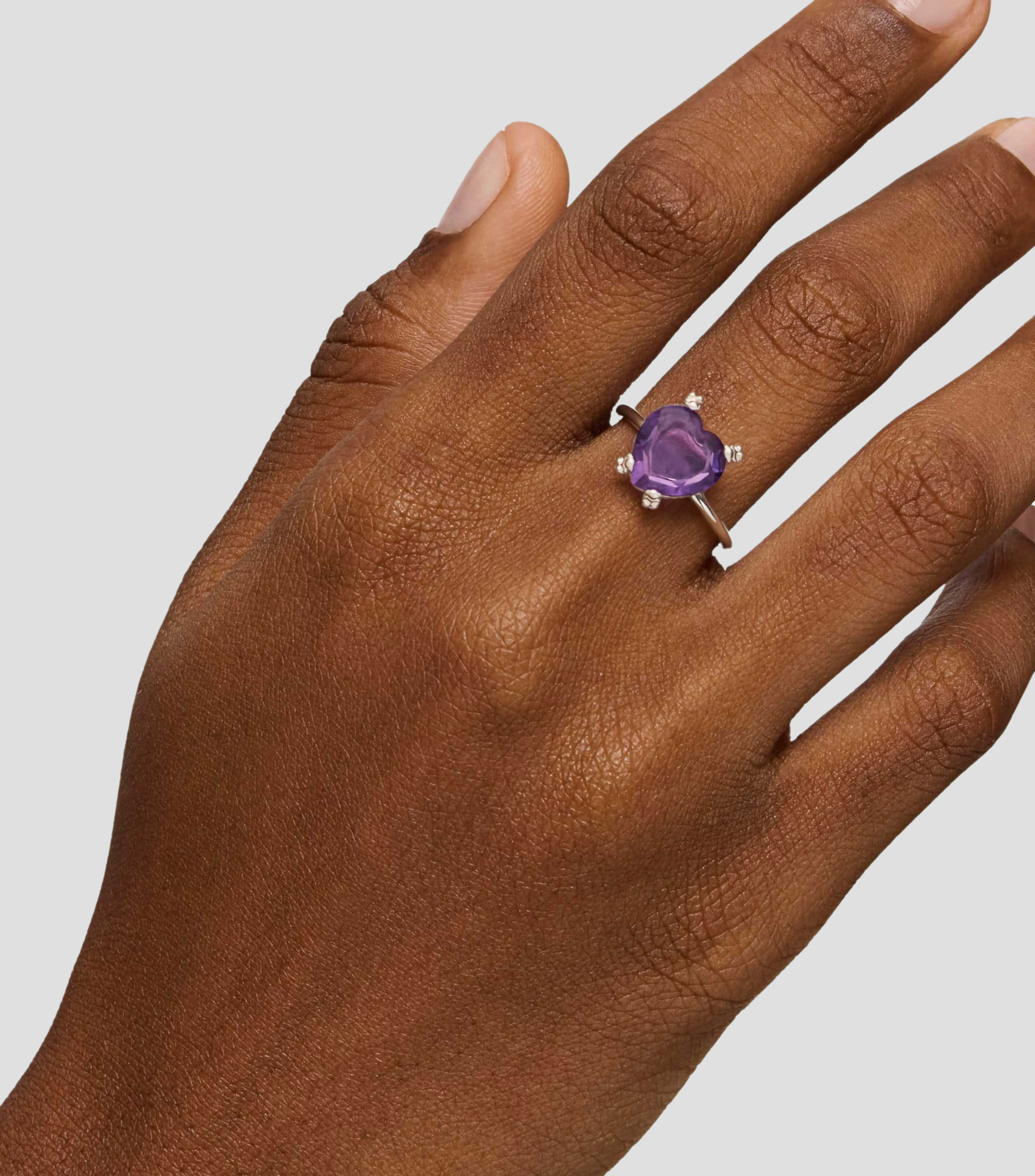 Anillo en plata .925 Color Pills con amatista Mujer