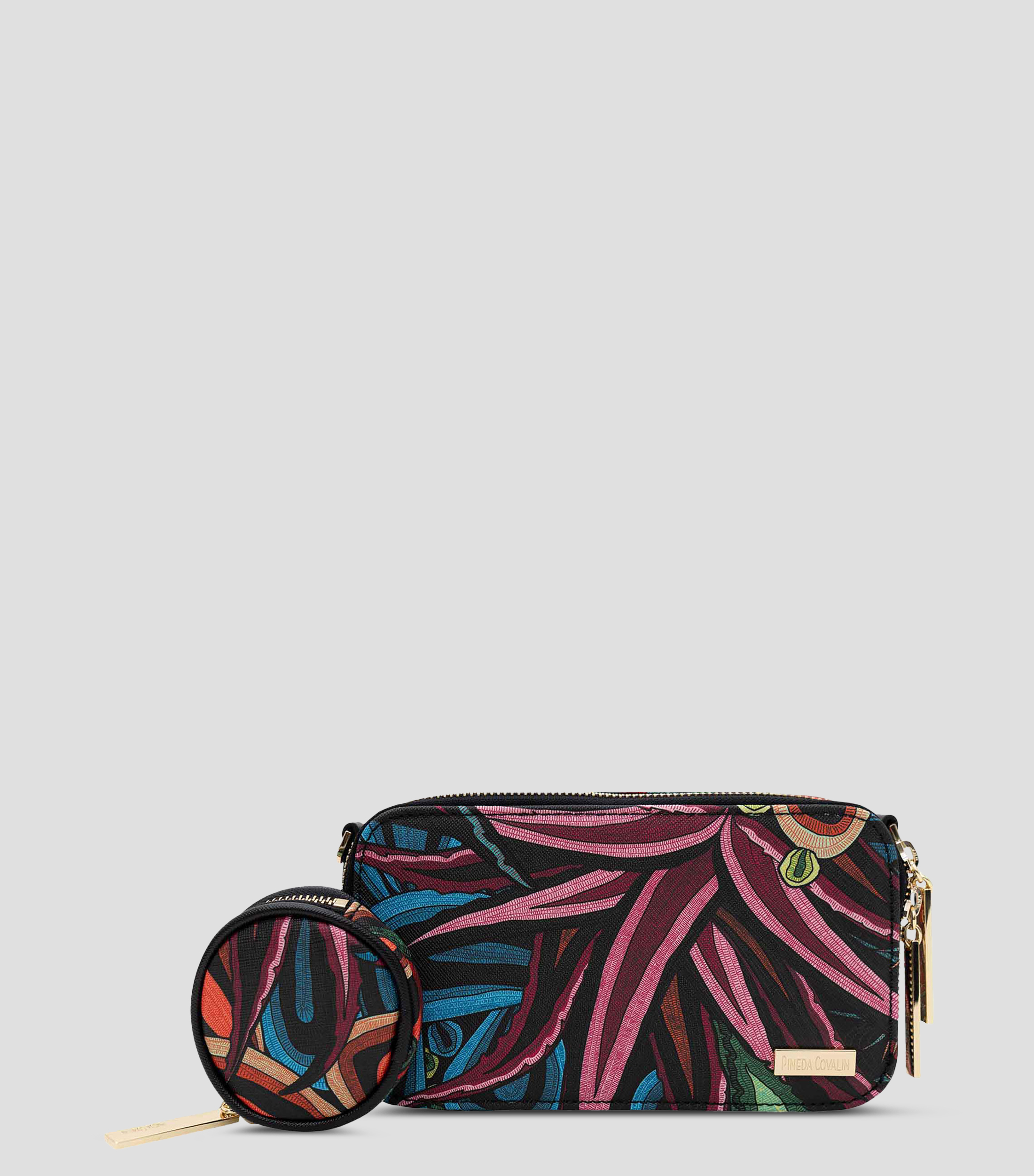 Bolsa crossbody multicolor Santuario Cactáceas estampada Mujer