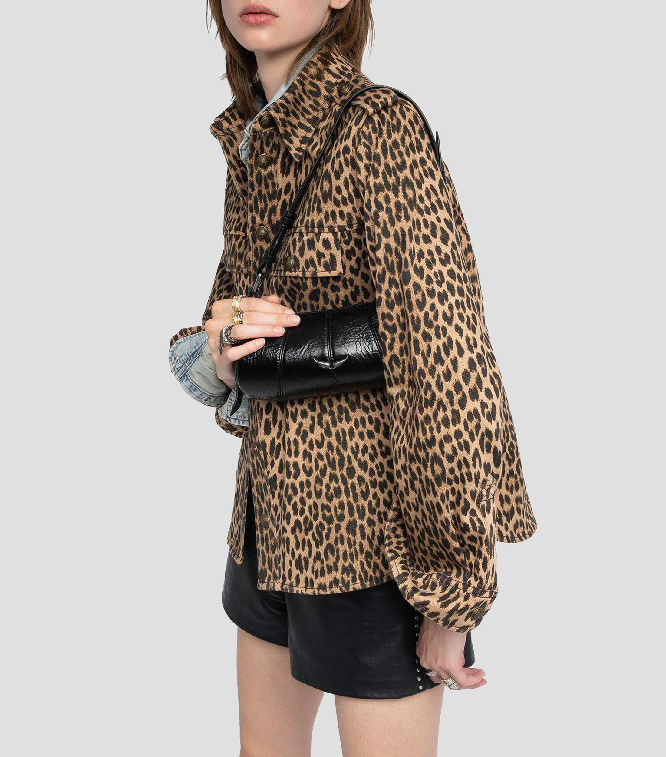 Bolsa shoulder de cuero Le Roudoudou lisa Mujer