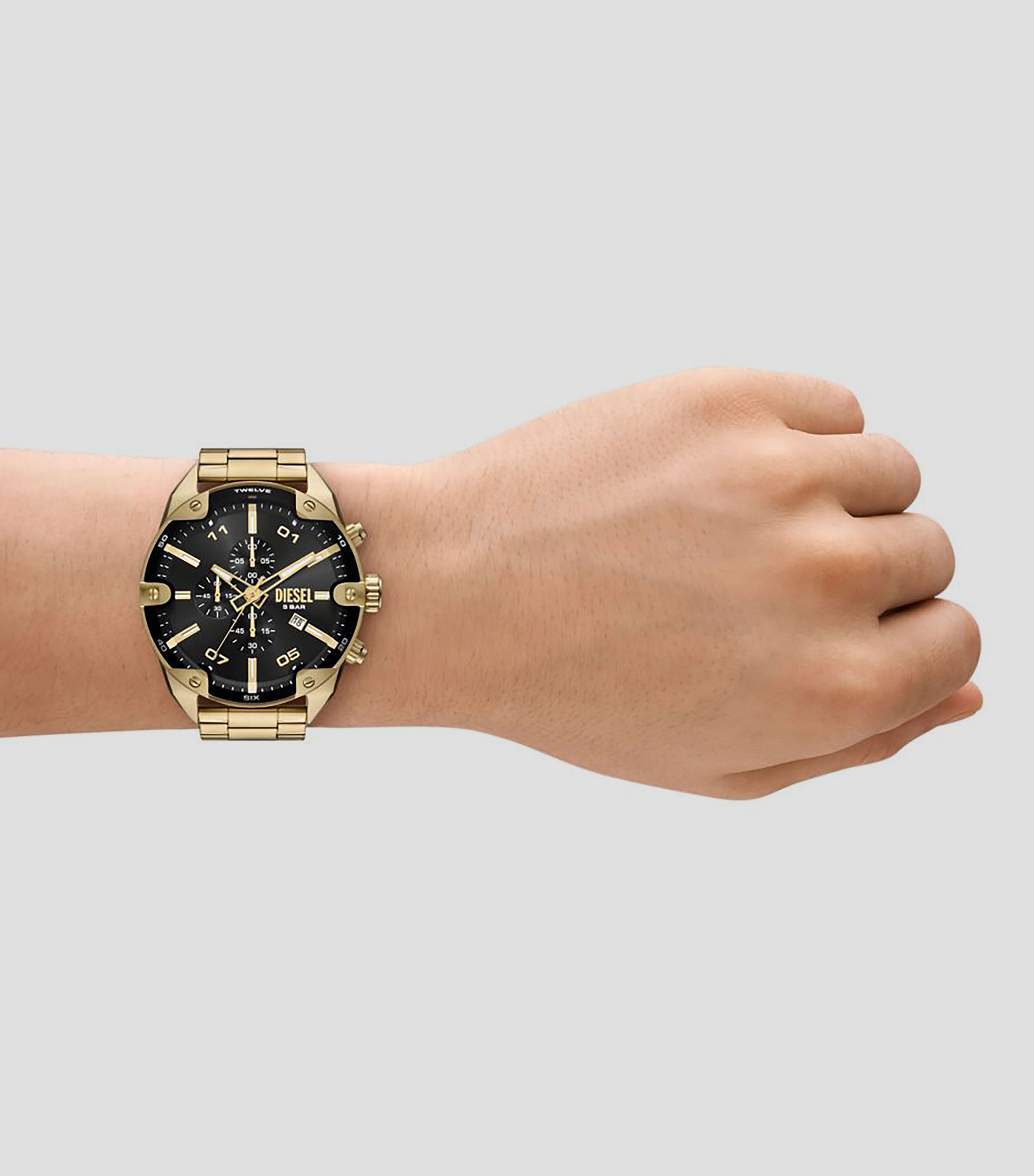 Reloj para hombre Spiked Casual, Dorado