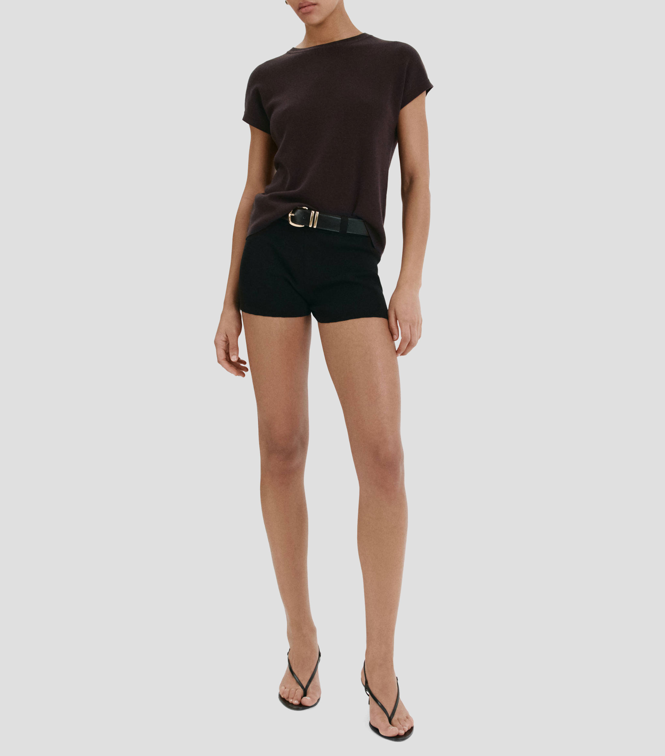Playera cuello redondo manga corta lisa Mujer