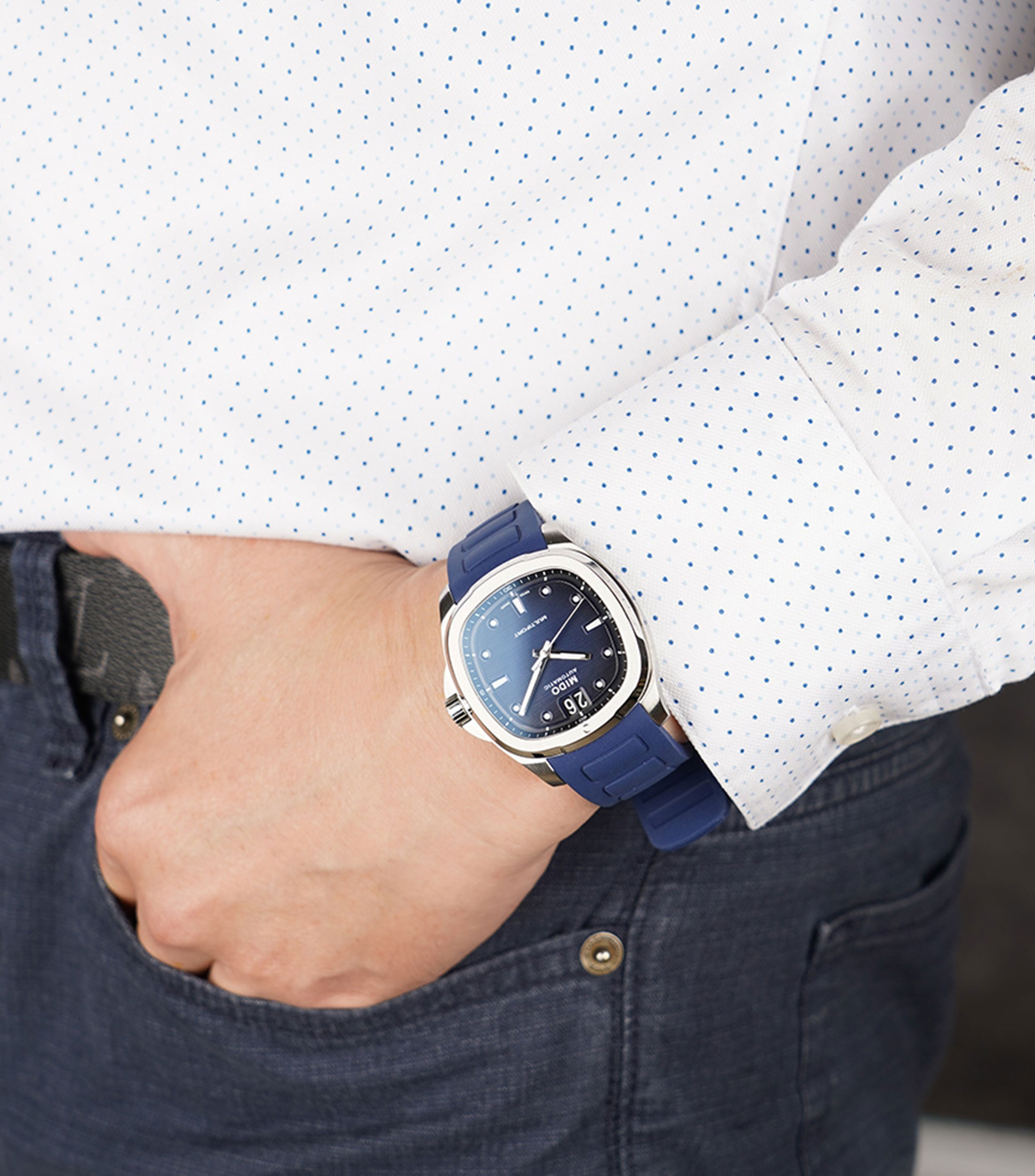 Reloj para Hombre Multifort TV Casual, Gris, Azul
