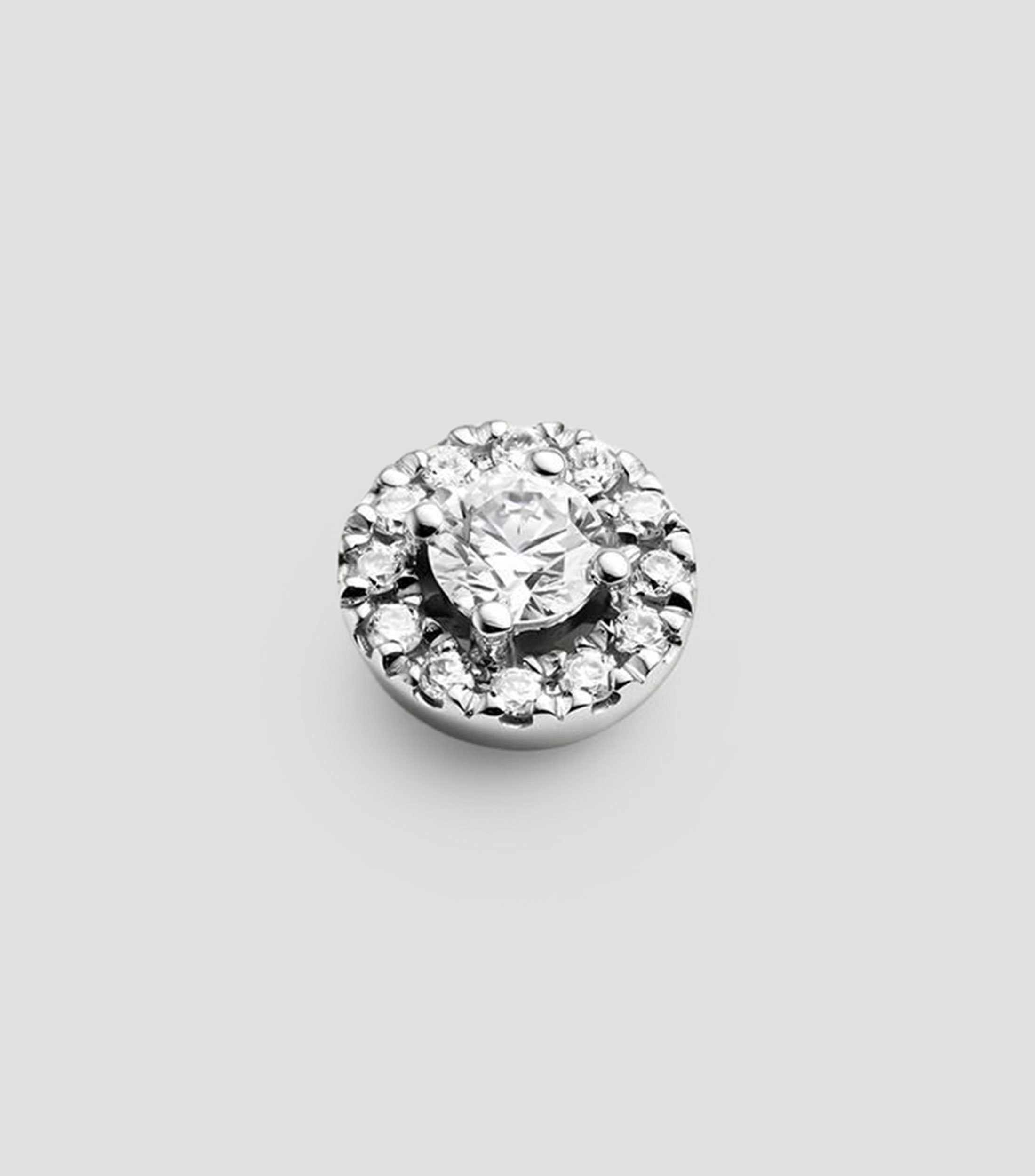 Arete en oro blanco de 18 kilates con diamantes Orla Mujer