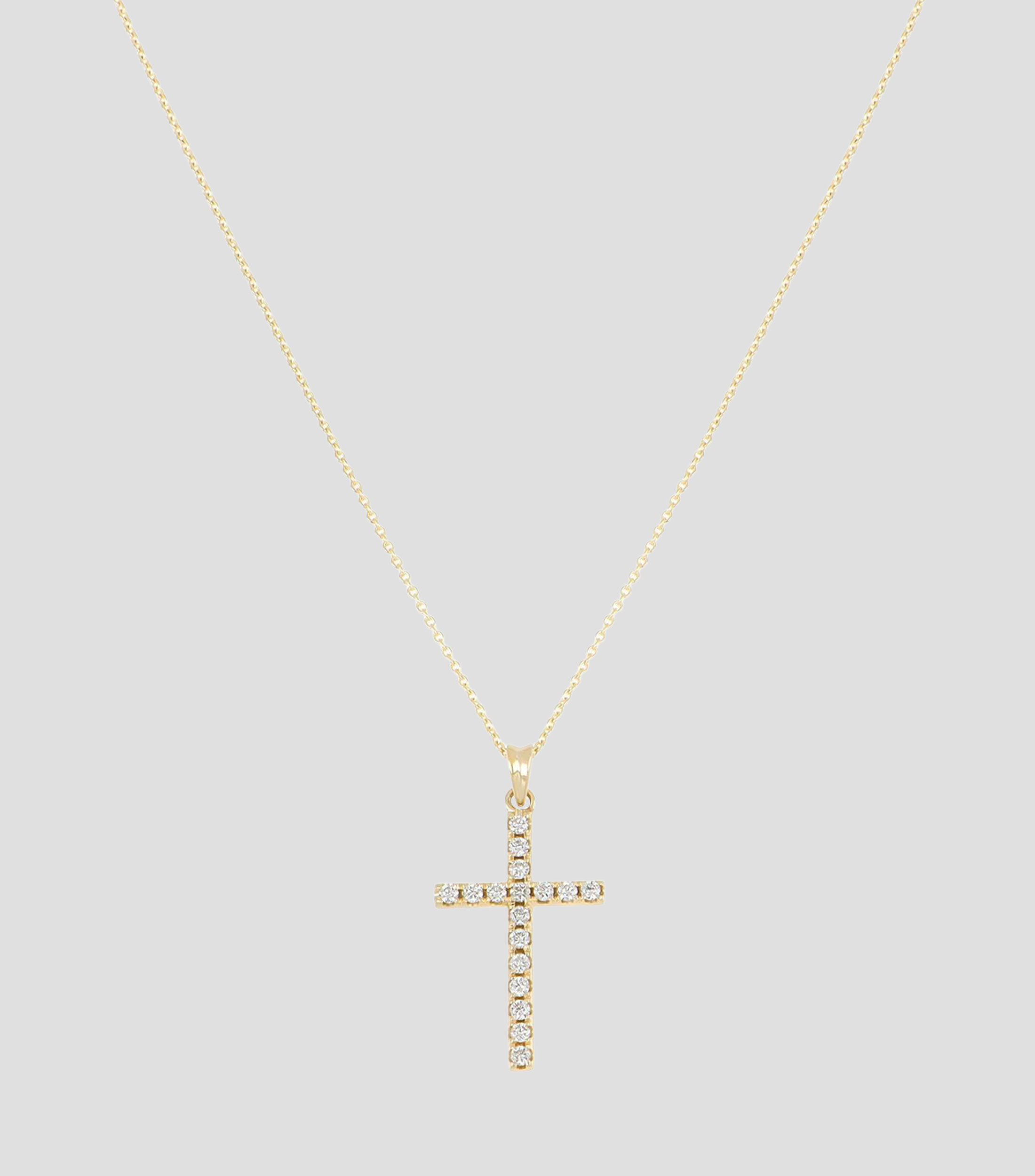 Gargantilla en oro amarillo de 14 kilates con diamante Mujer