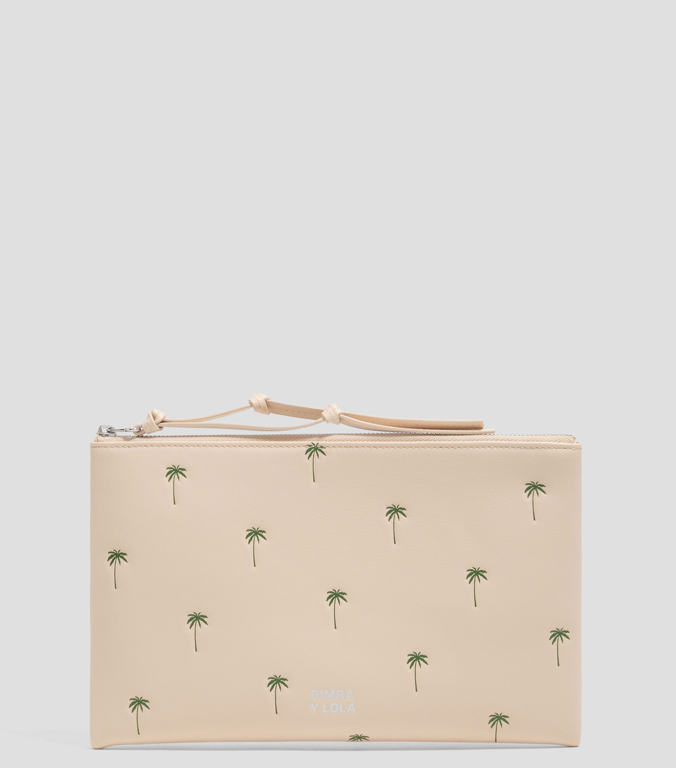 Cosmetiquera grande piel Palms Mujer