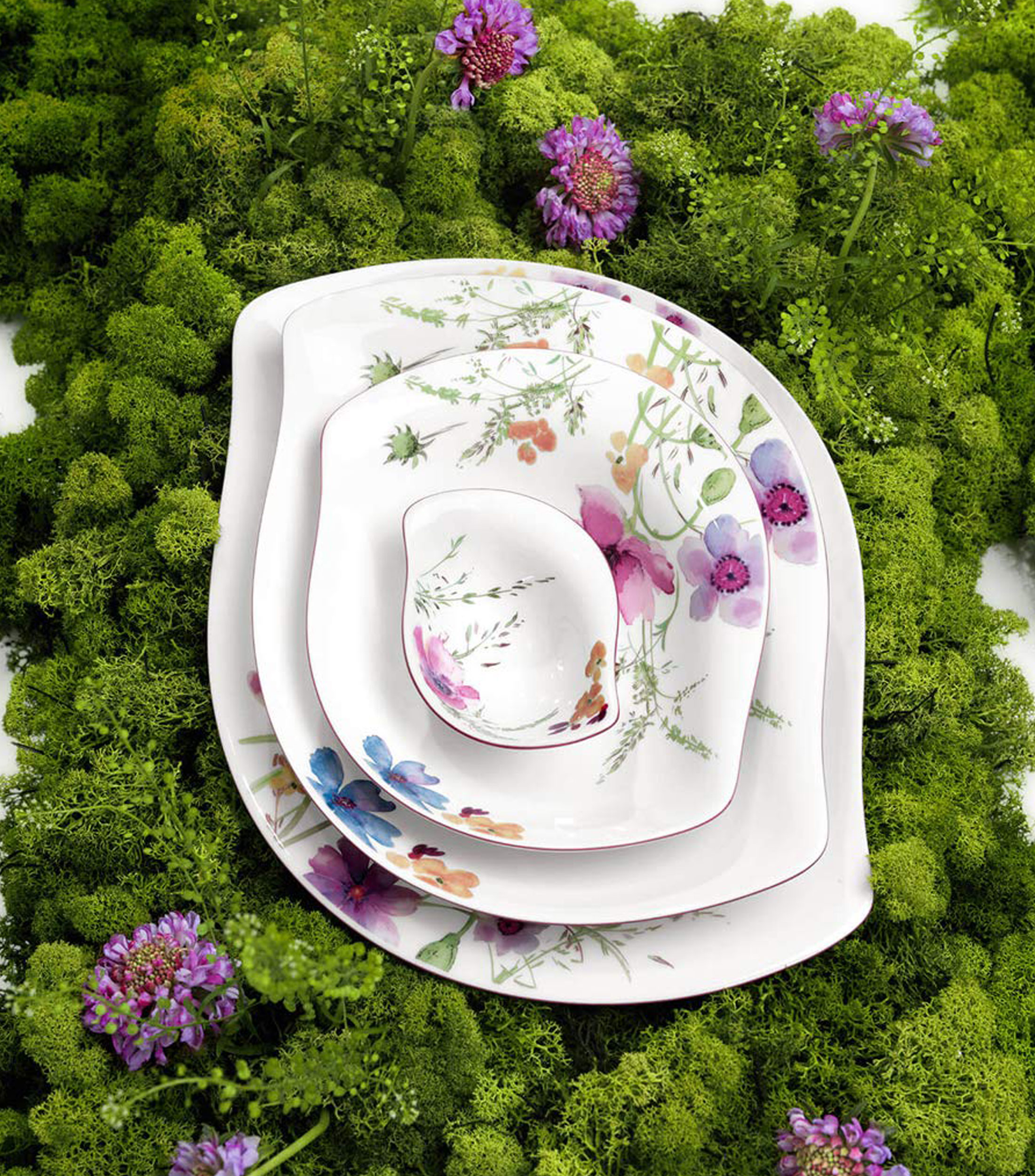 Plato fuente Mariefleur floral