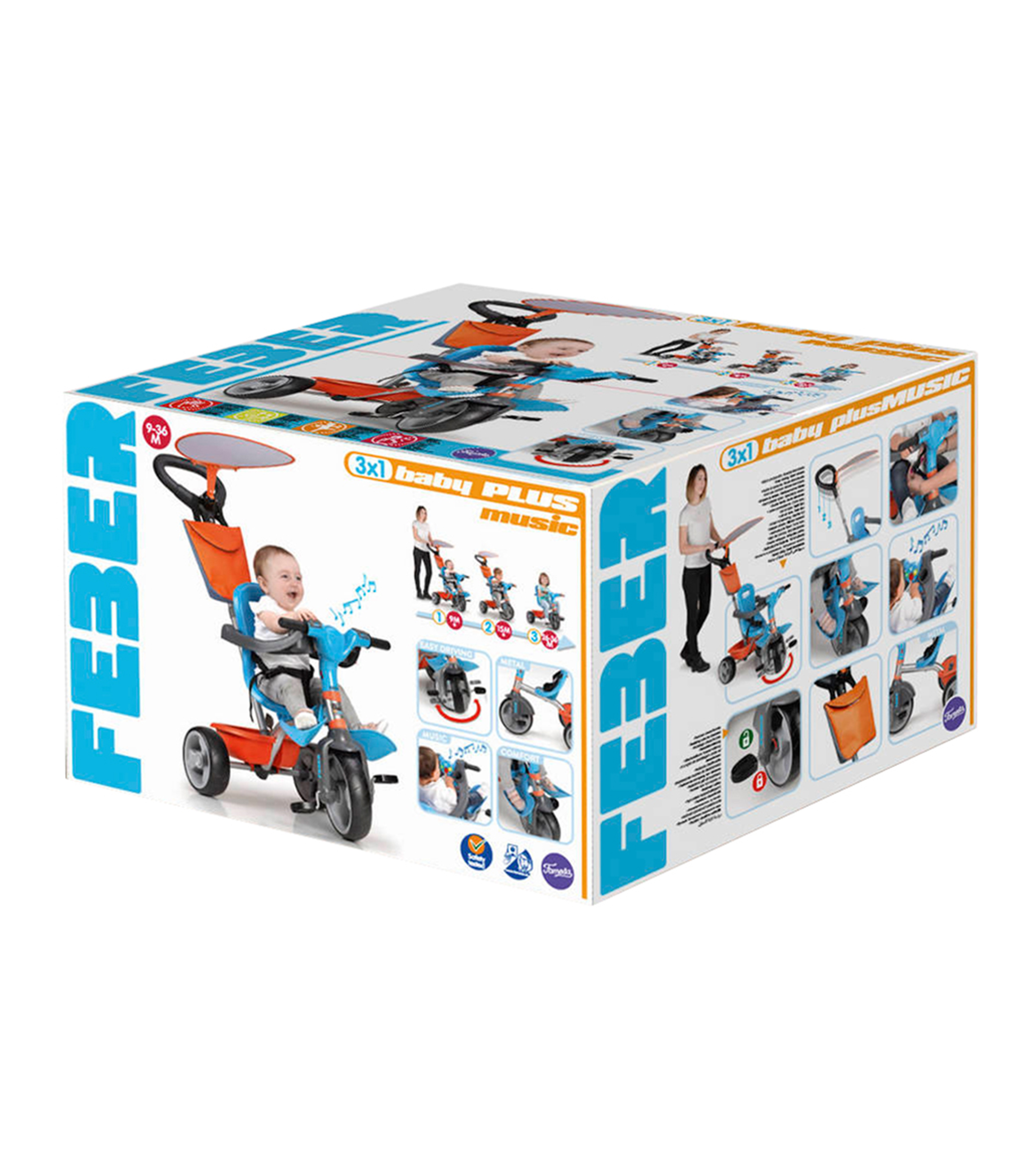 Feber triciclo baby top plus music