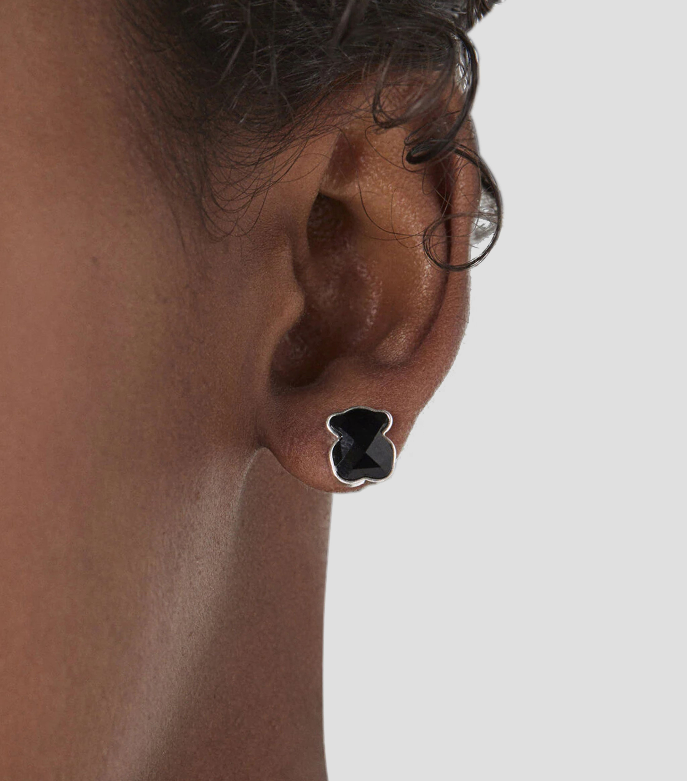 Aretes en plata Bear Color Mujer