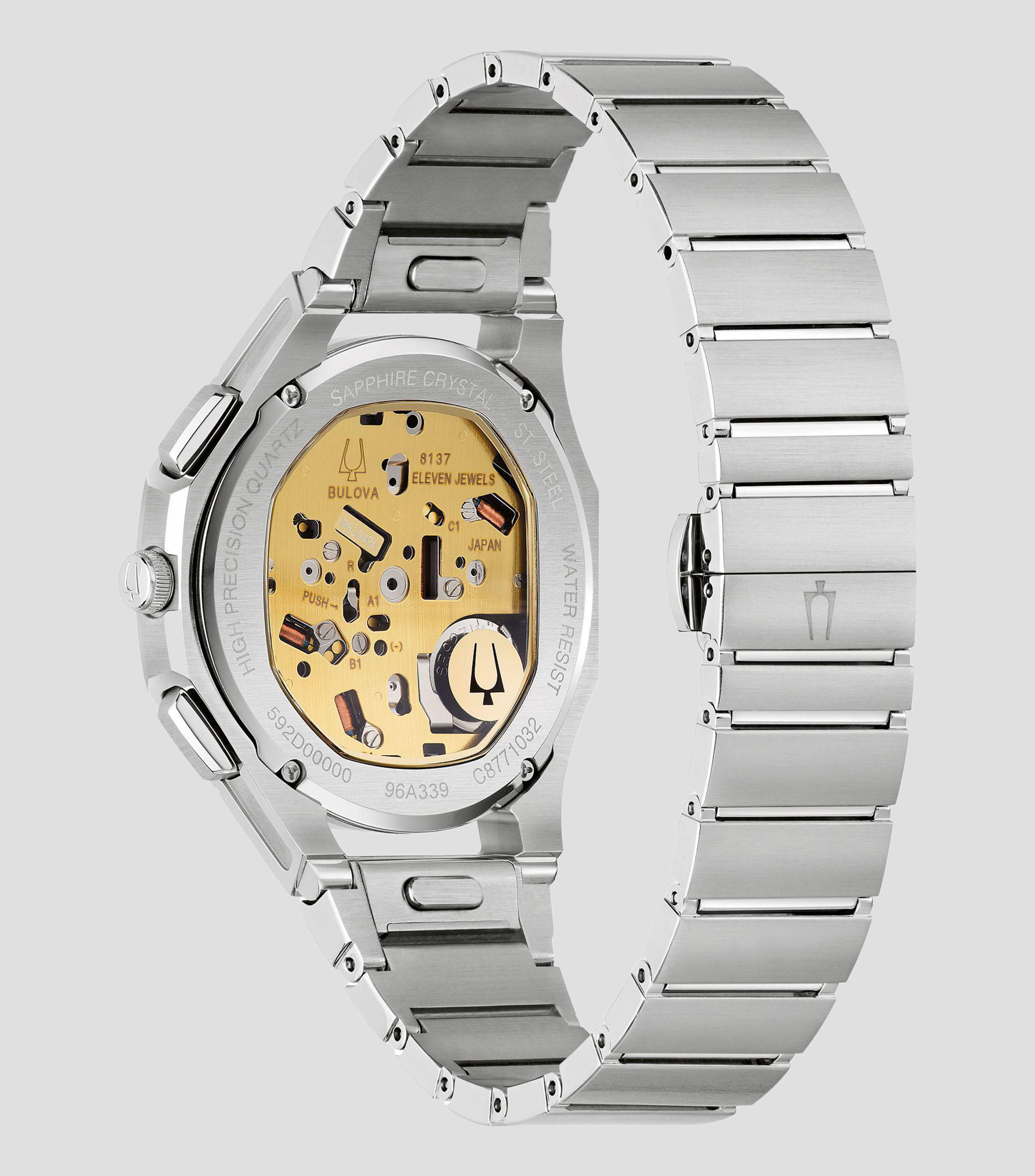 Reloj para hombre Curv Progressive Casual, Plateado