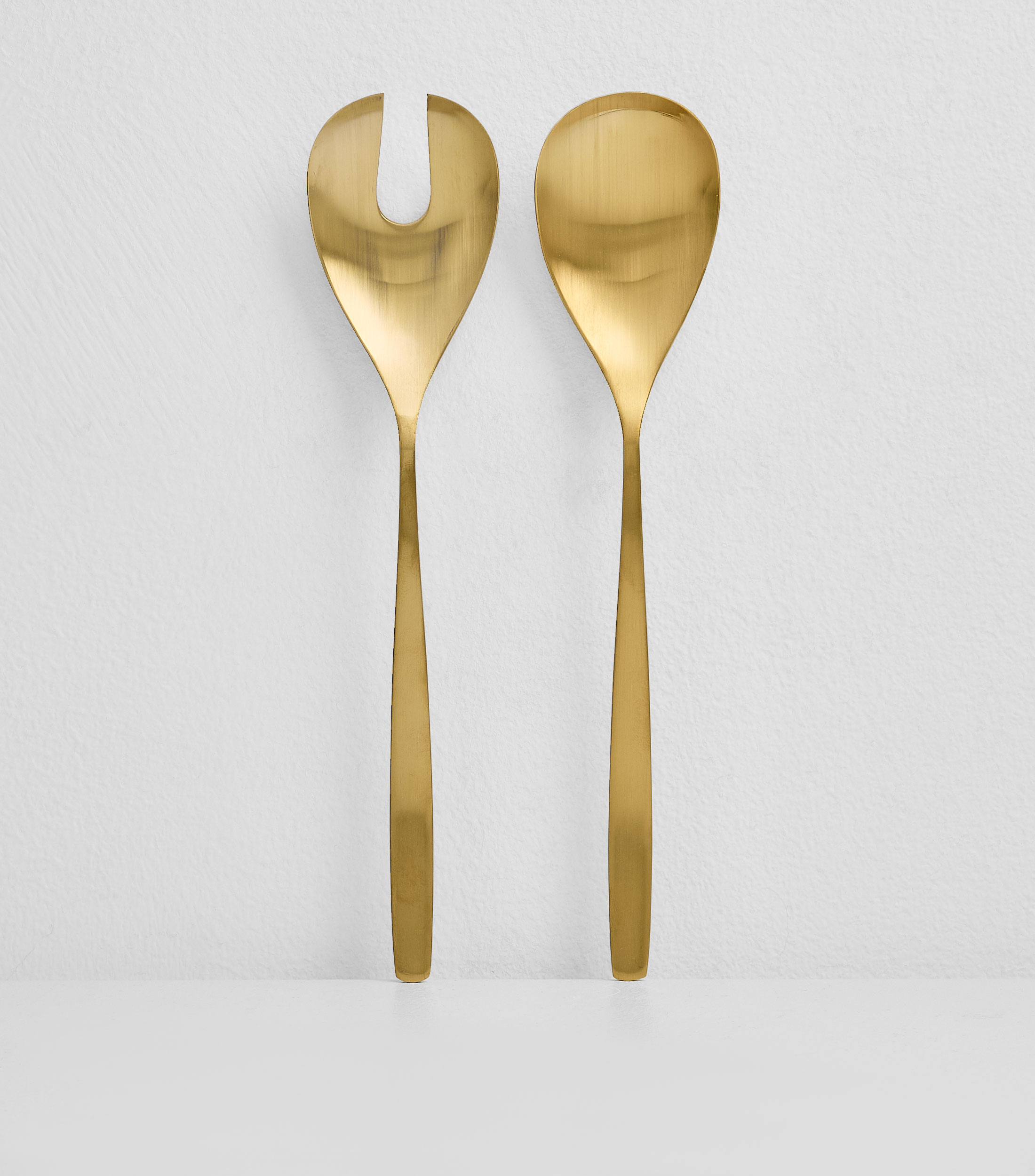 Set 2 Cubiertos para Servir Ensalada Gold