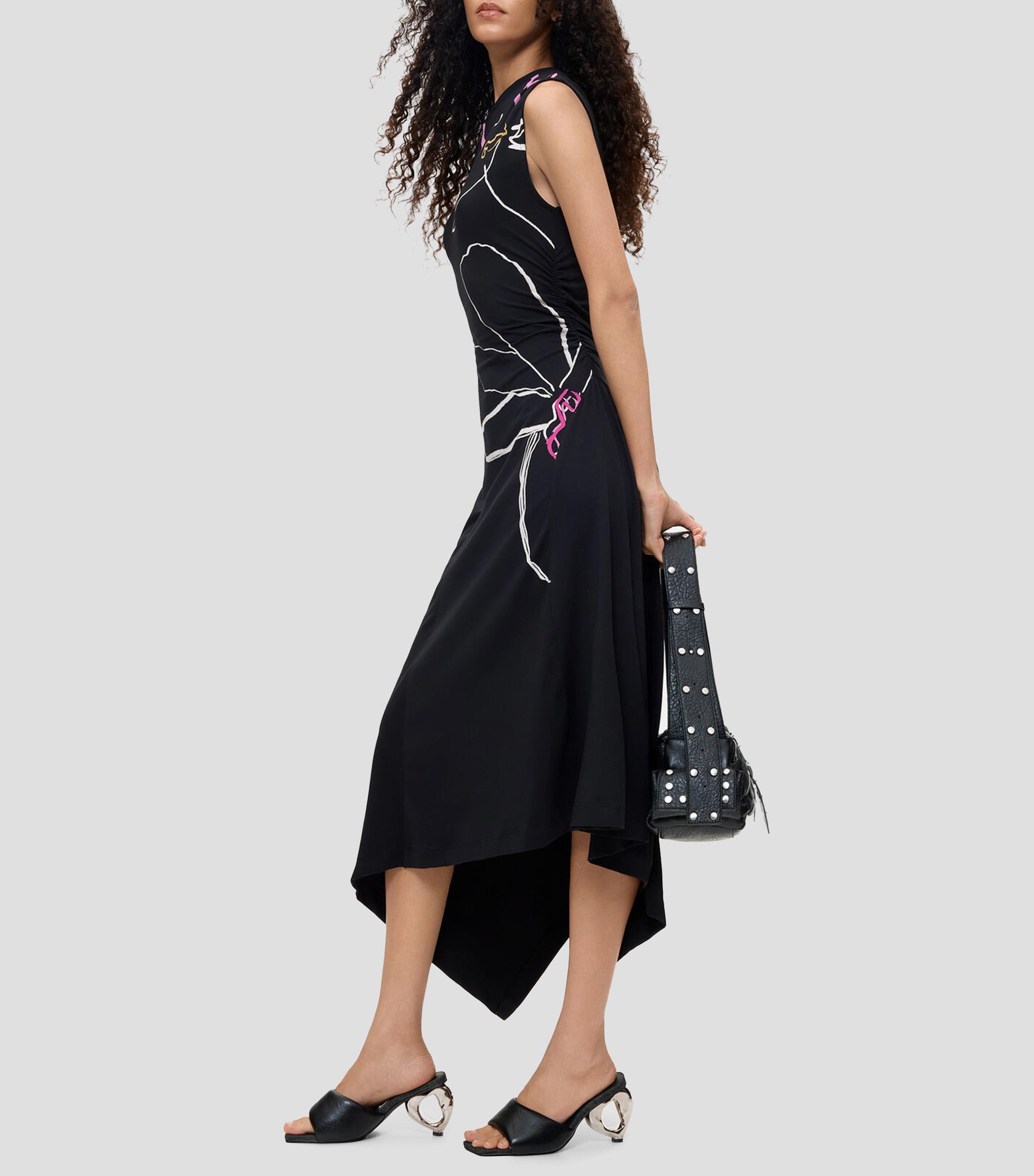 Vestido midi estampado Mujer