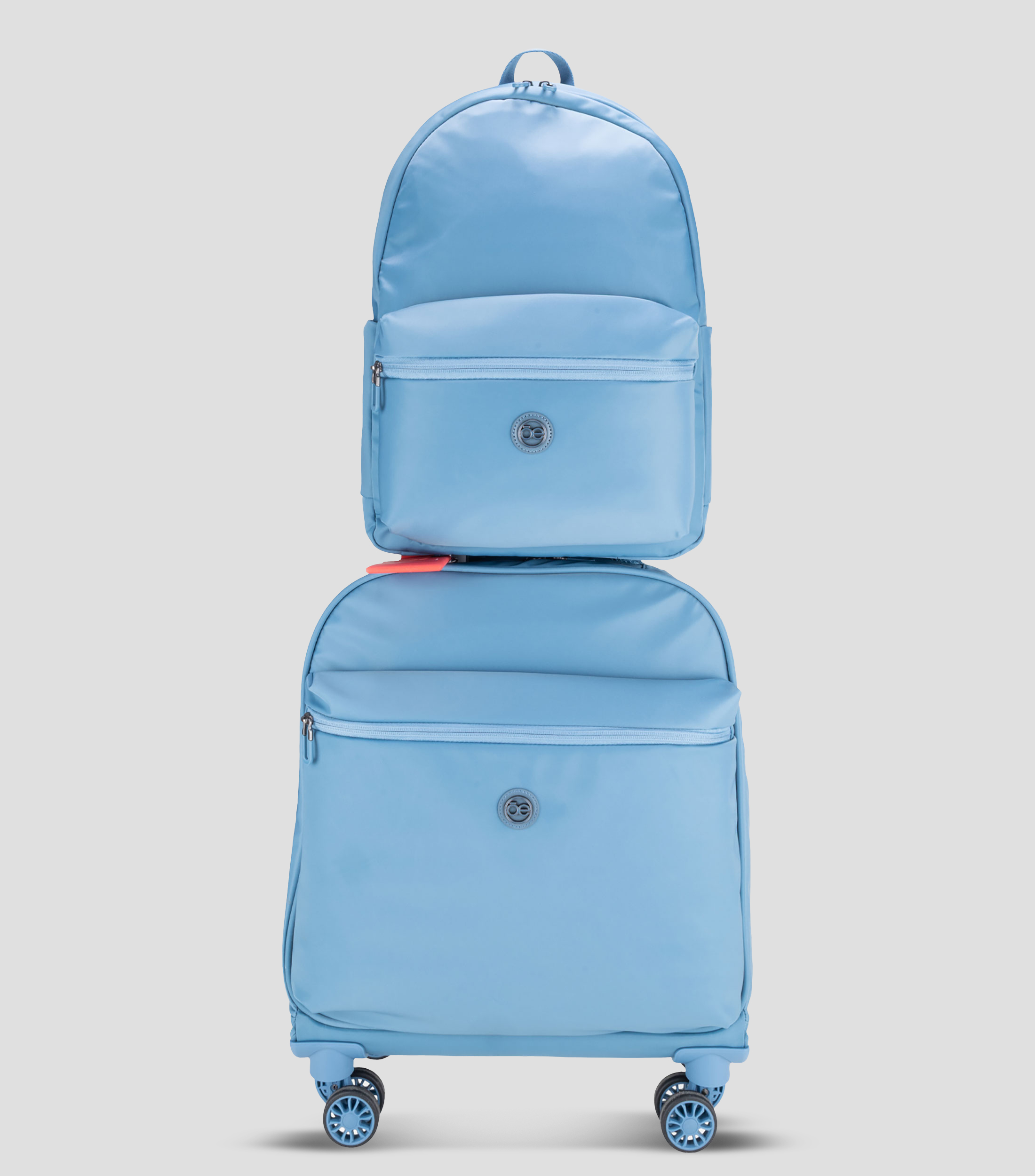 Set de Viaje Mochila y Maleta para Cabina Azul