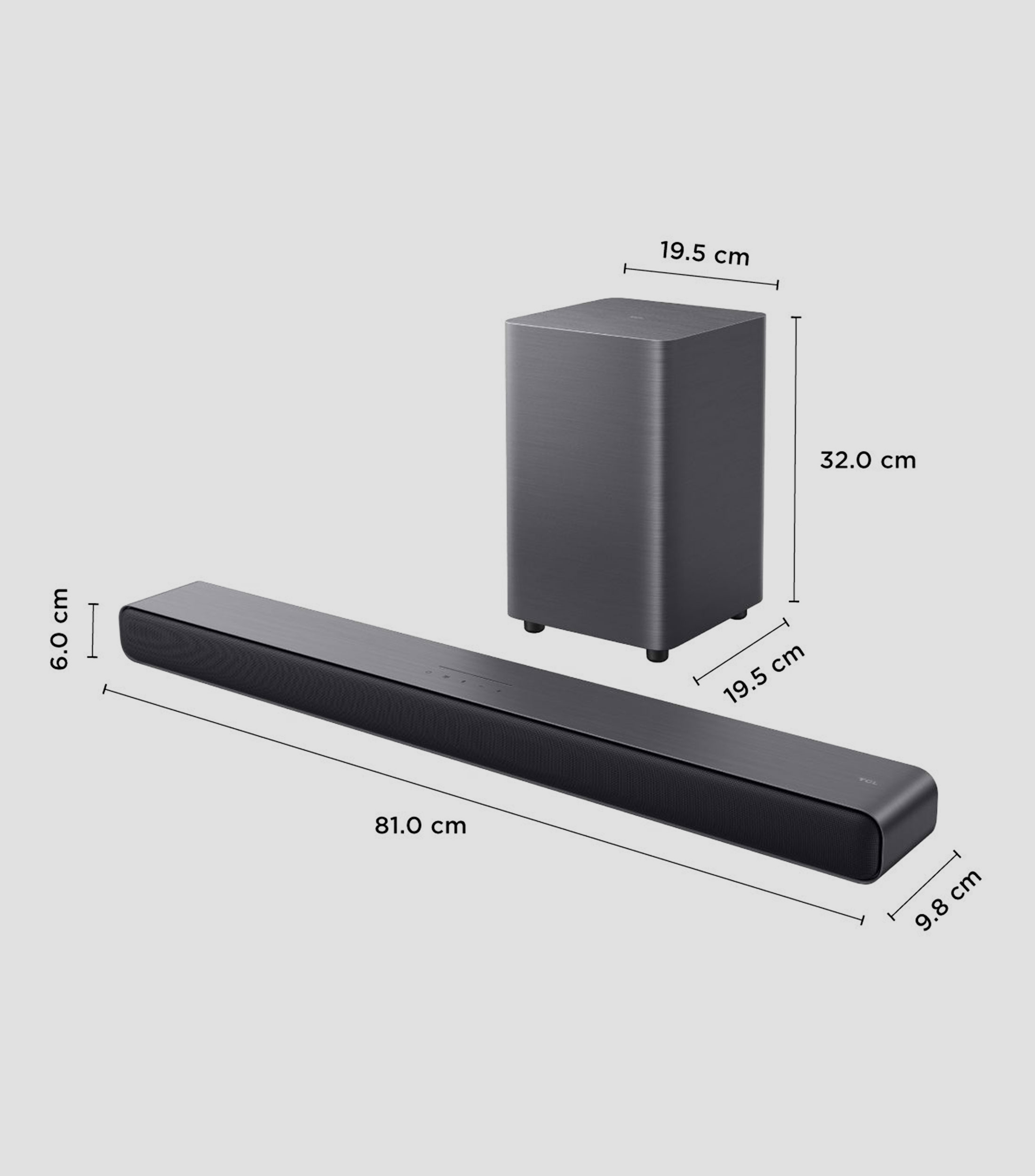 Barra de sonido S55H 2.1 Canales
