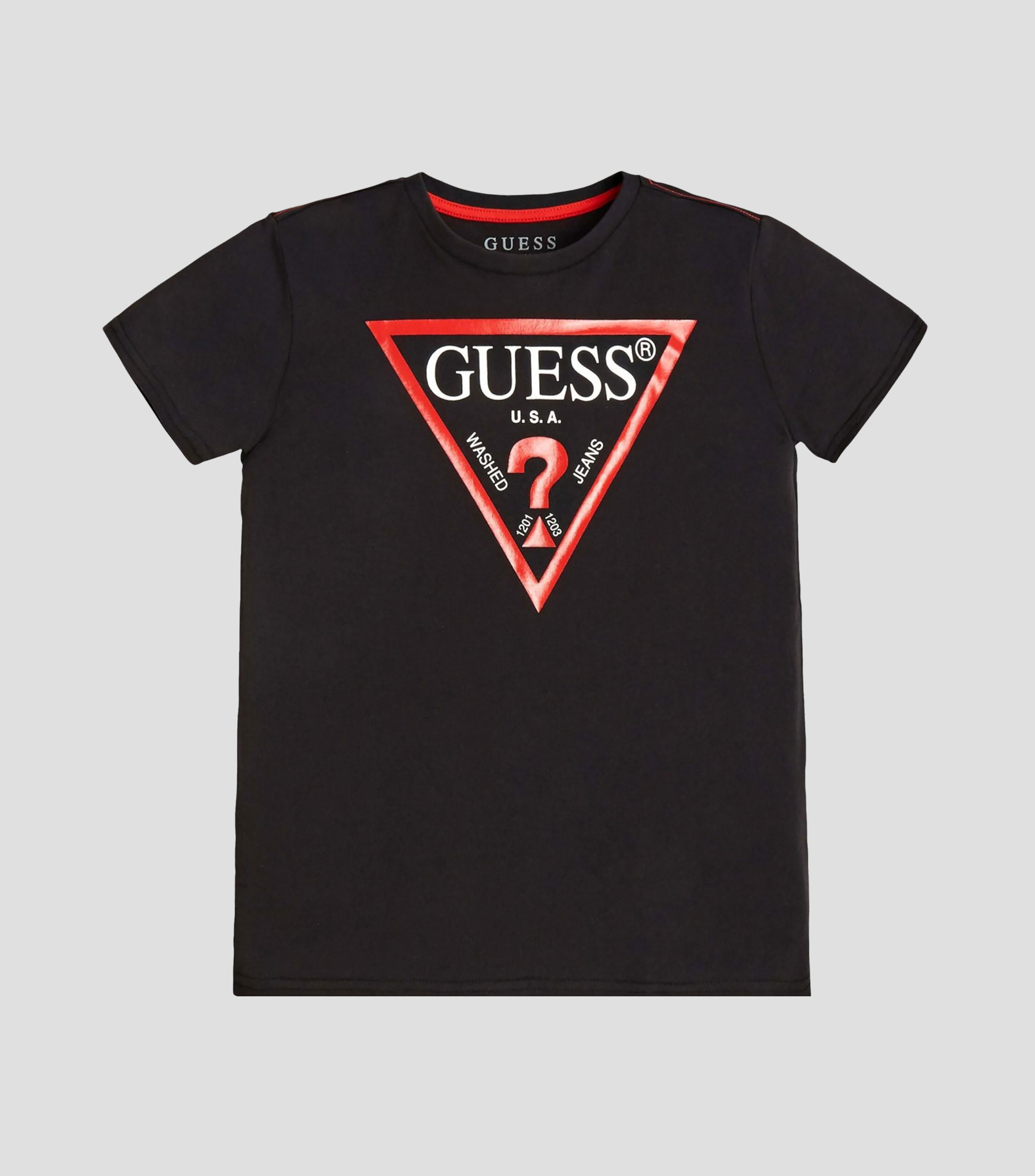 Playera de cuello redondo con manga corta estampada Niño