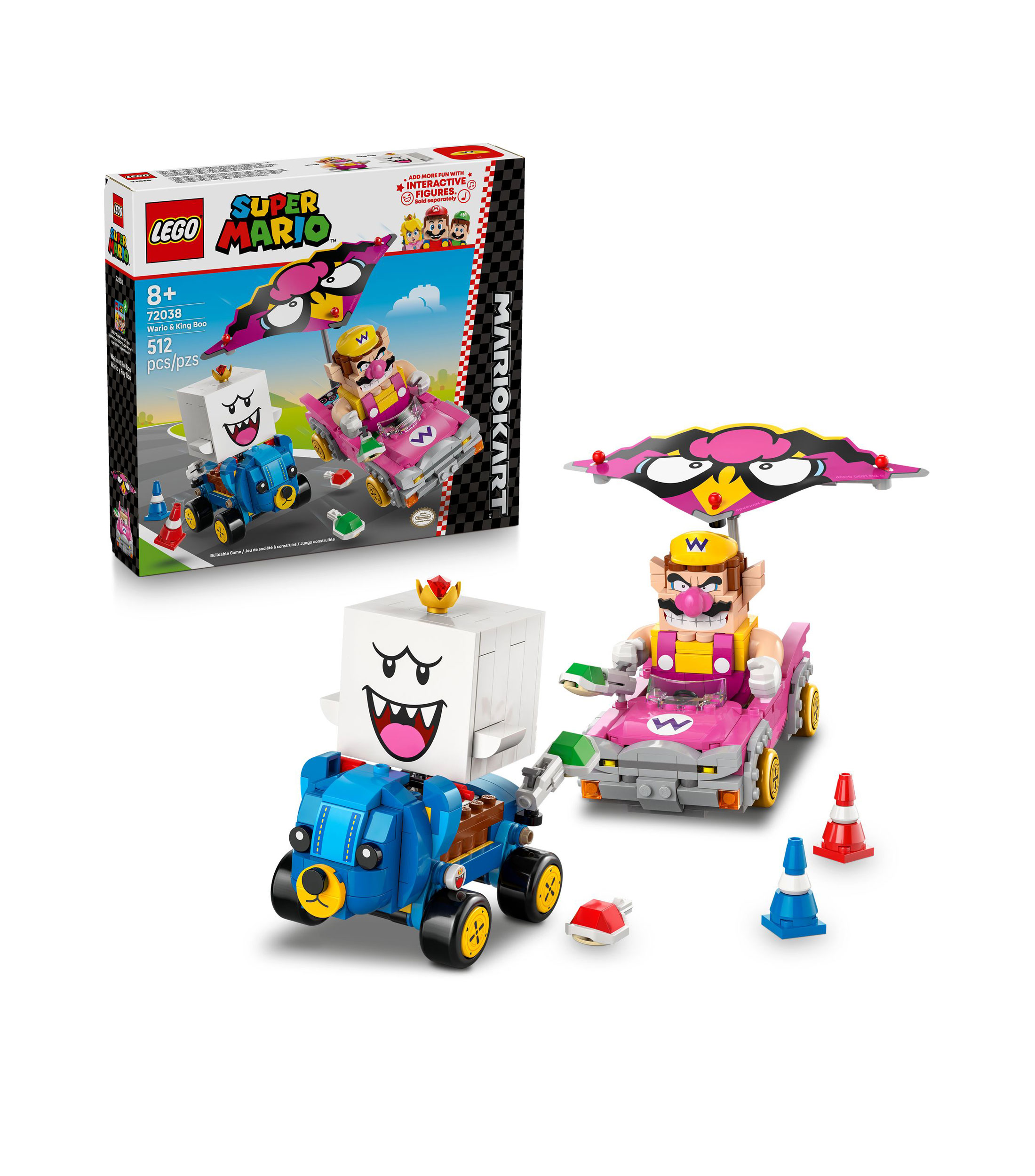 Lego Super Mario Mario Kart – Wario y Rey Boo 72038