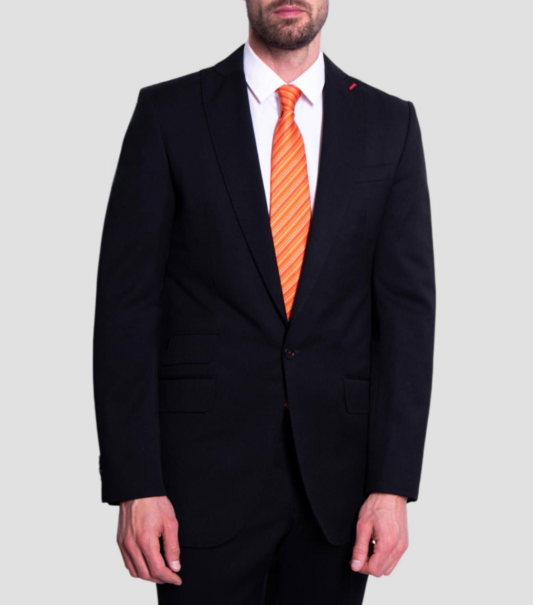Corbata ancha de seda naranja con grecas prehispánicas
