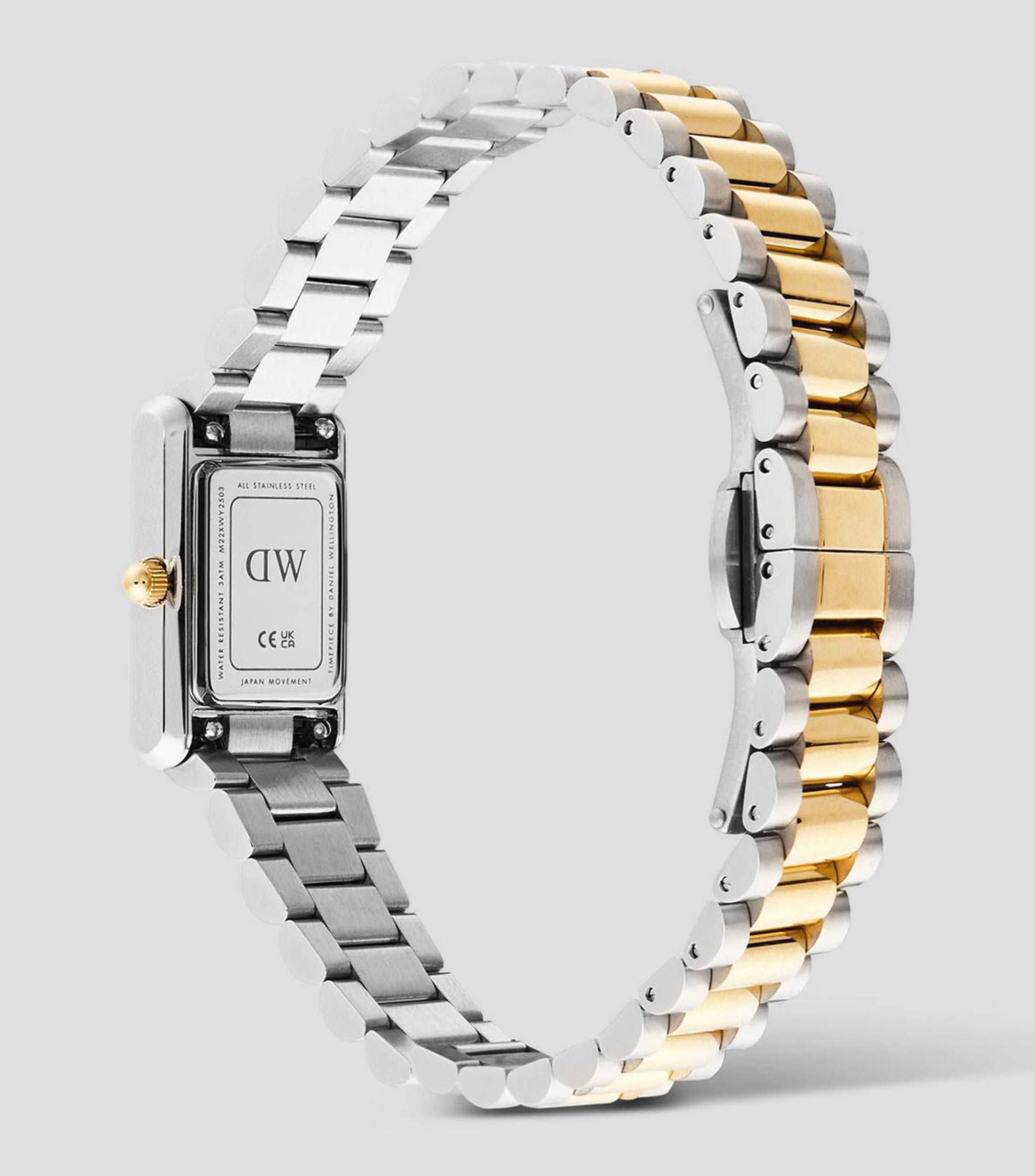 Reloj para mujer Bound Mini Rect 3 Hands casual, plateado