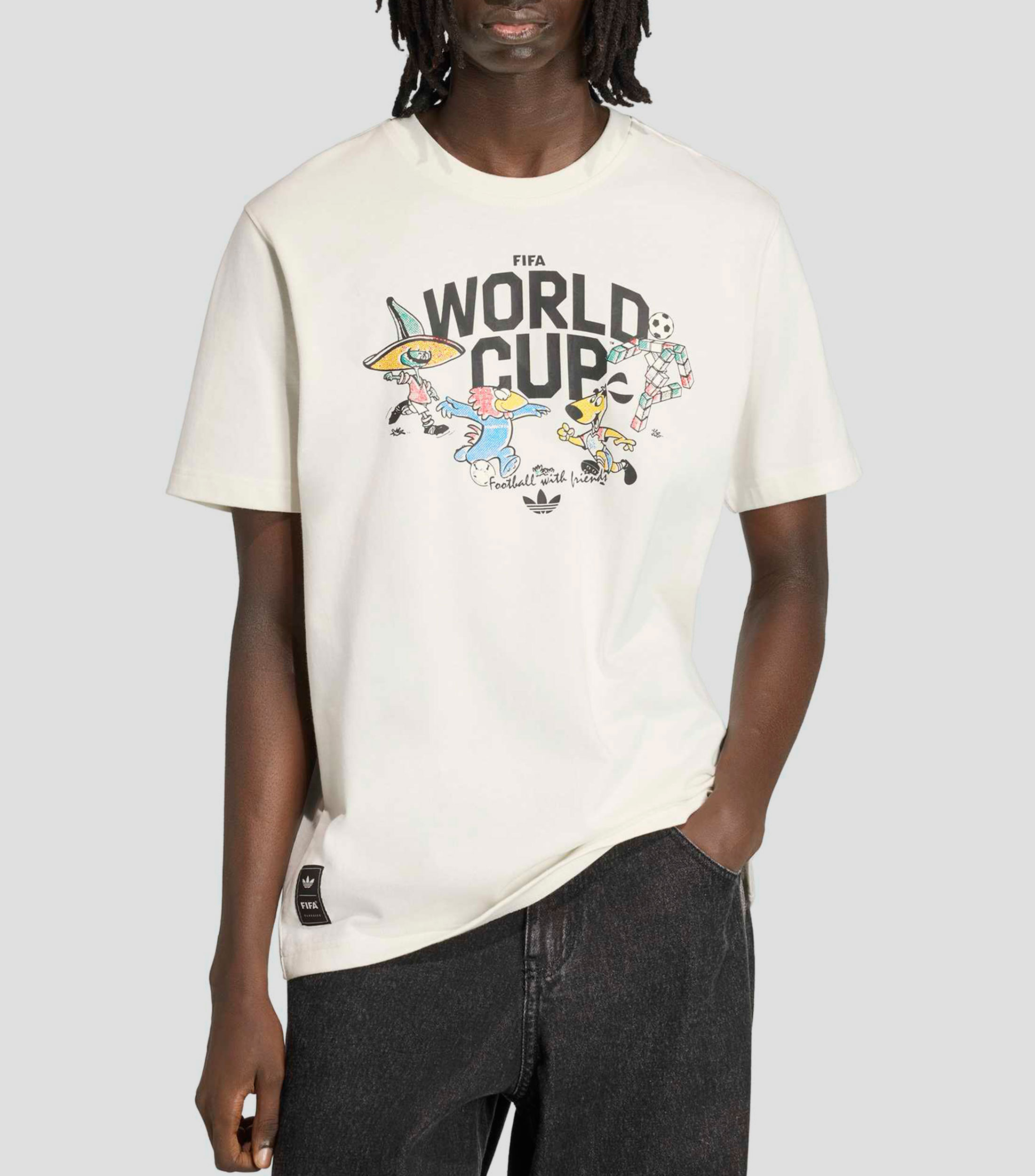 Playera cuello redondo manga corta estampada Hombre