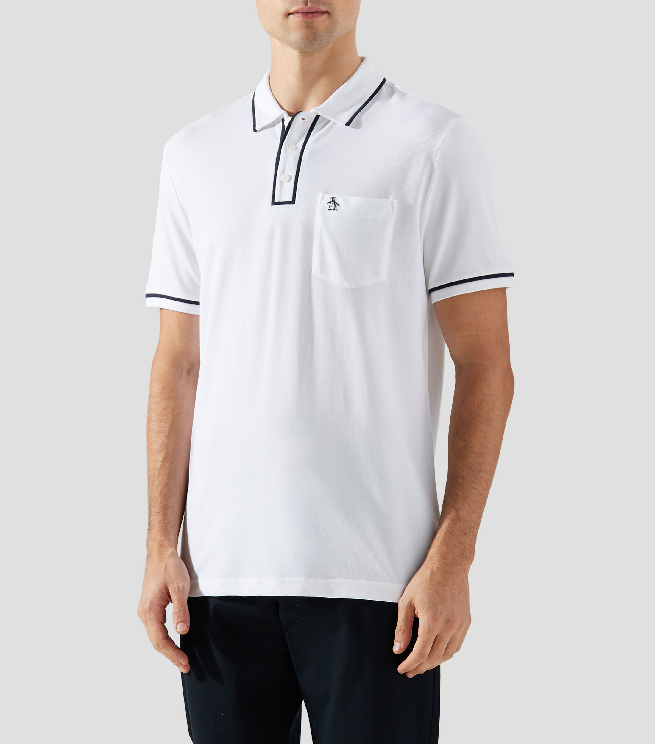 Playera tipo Polo manga corta con bolsillo Hombre