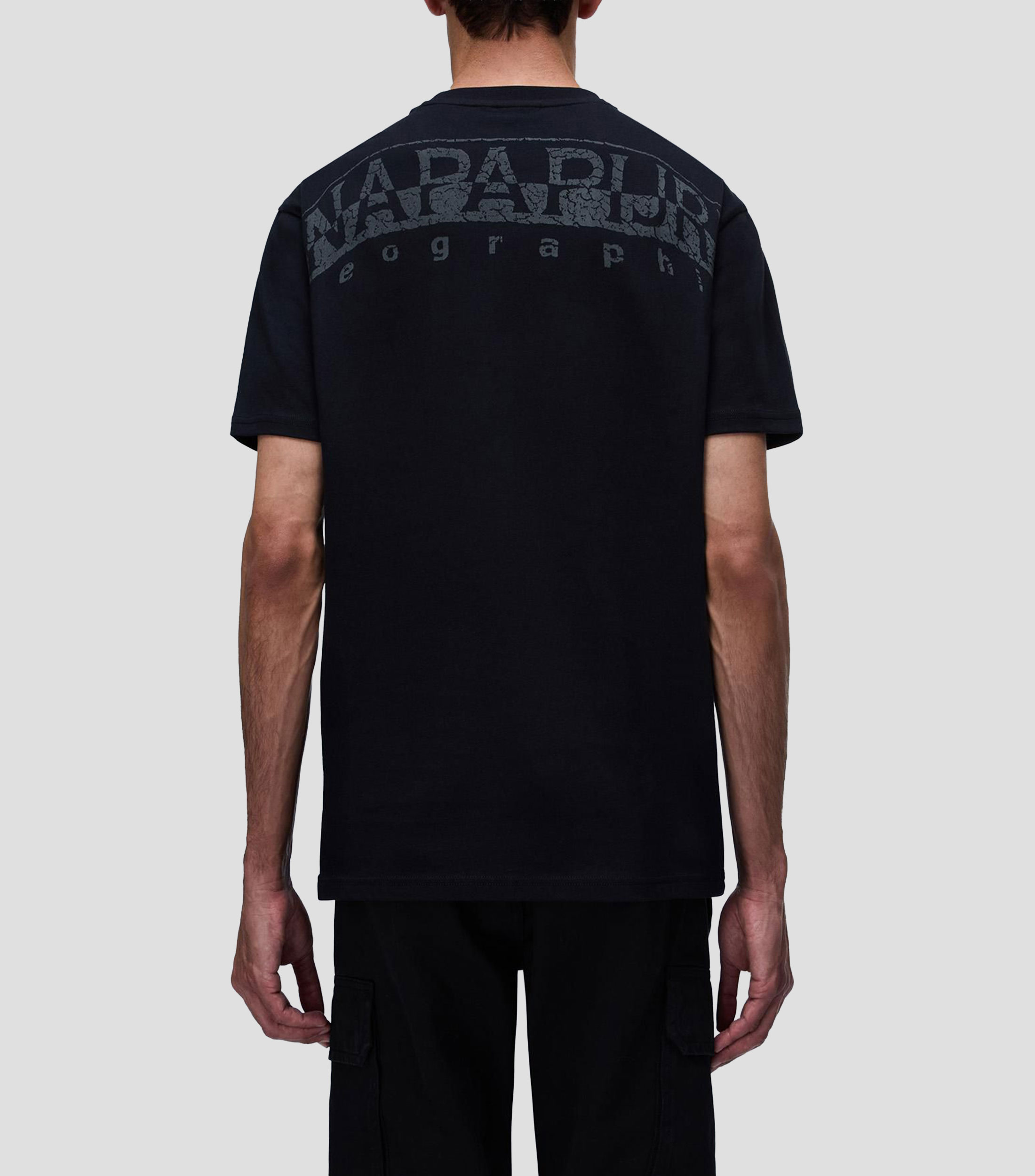 Playera cuello redondo manga corta estampada Hombre