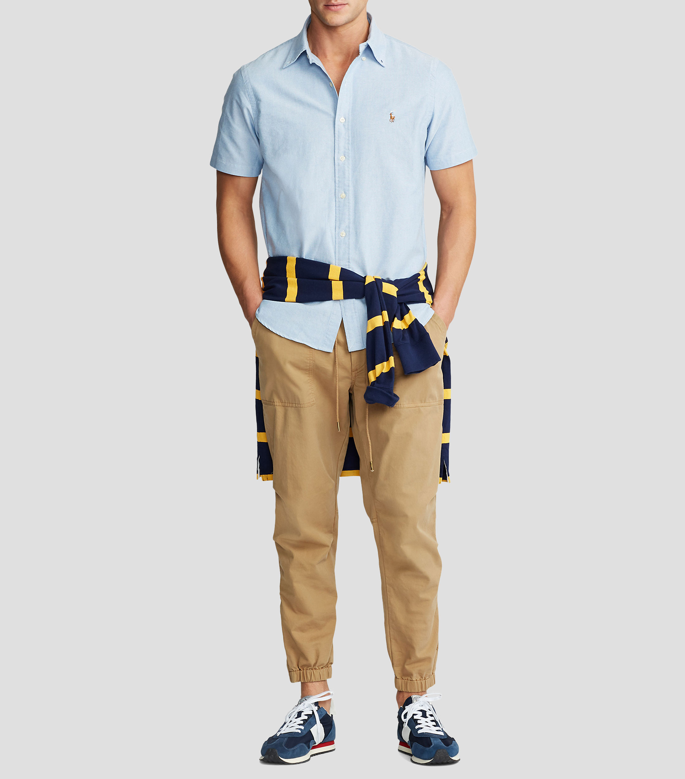 Camisa lisa manga corta Hombre