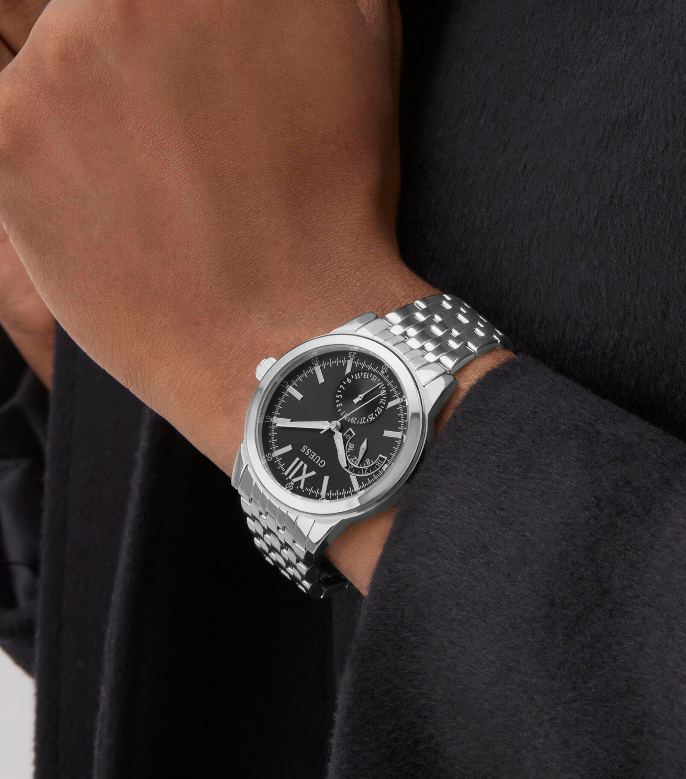 Reloj para Hombre Emerson de vestir Negro, Plateado