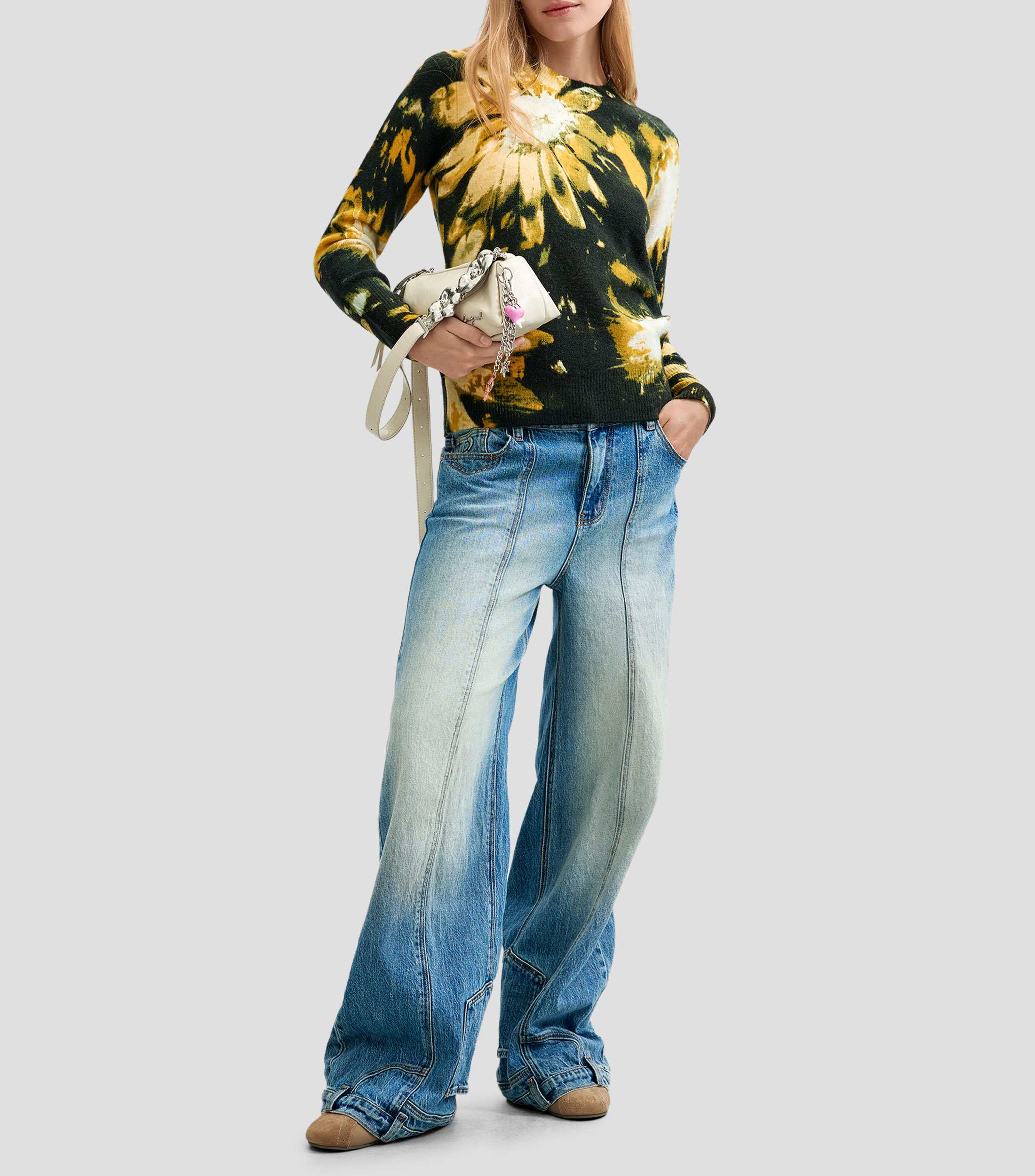 Suéter cuello redondo Mujer