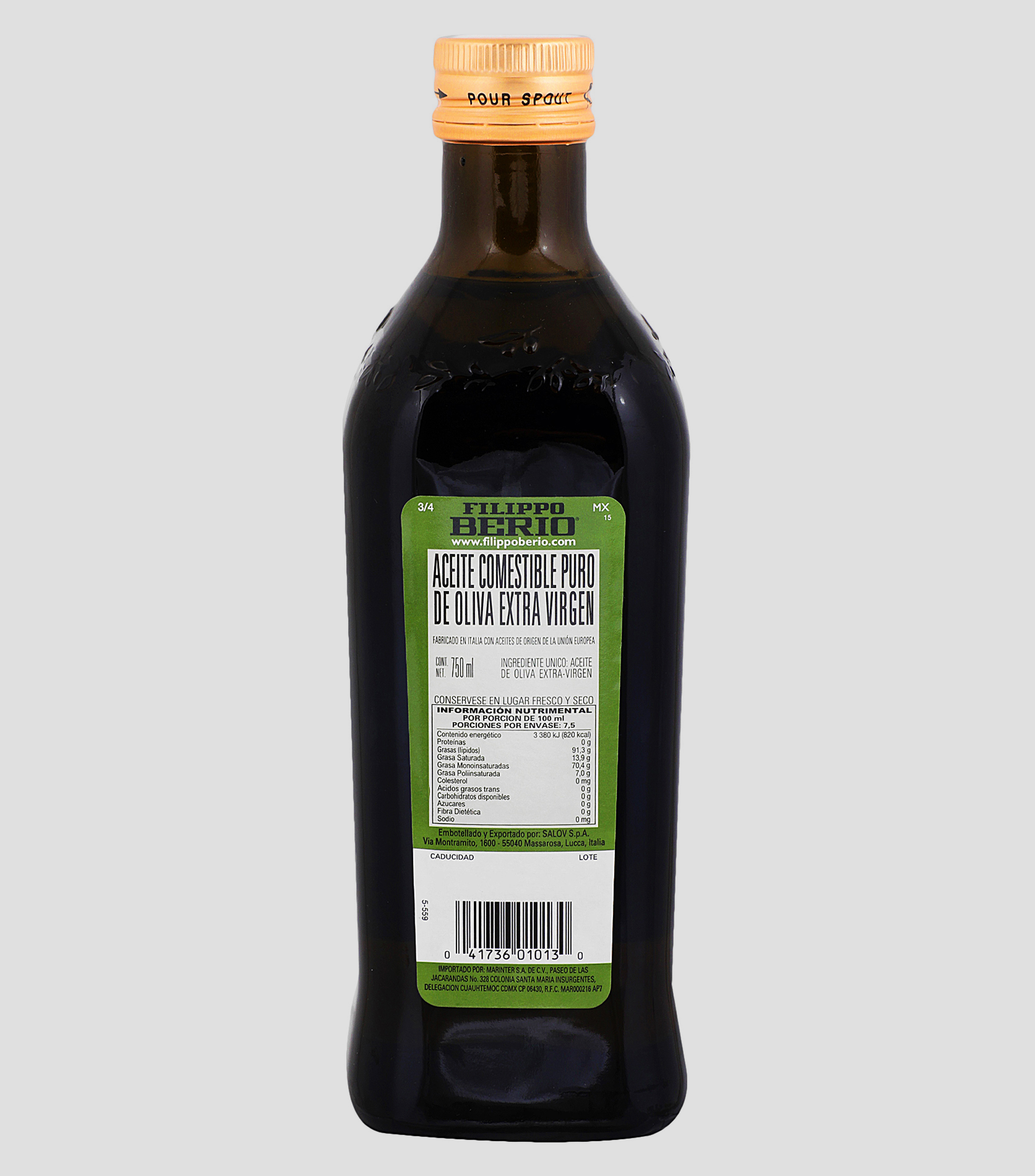 Aceite de Oliva Extra Virgen, 750 ml
